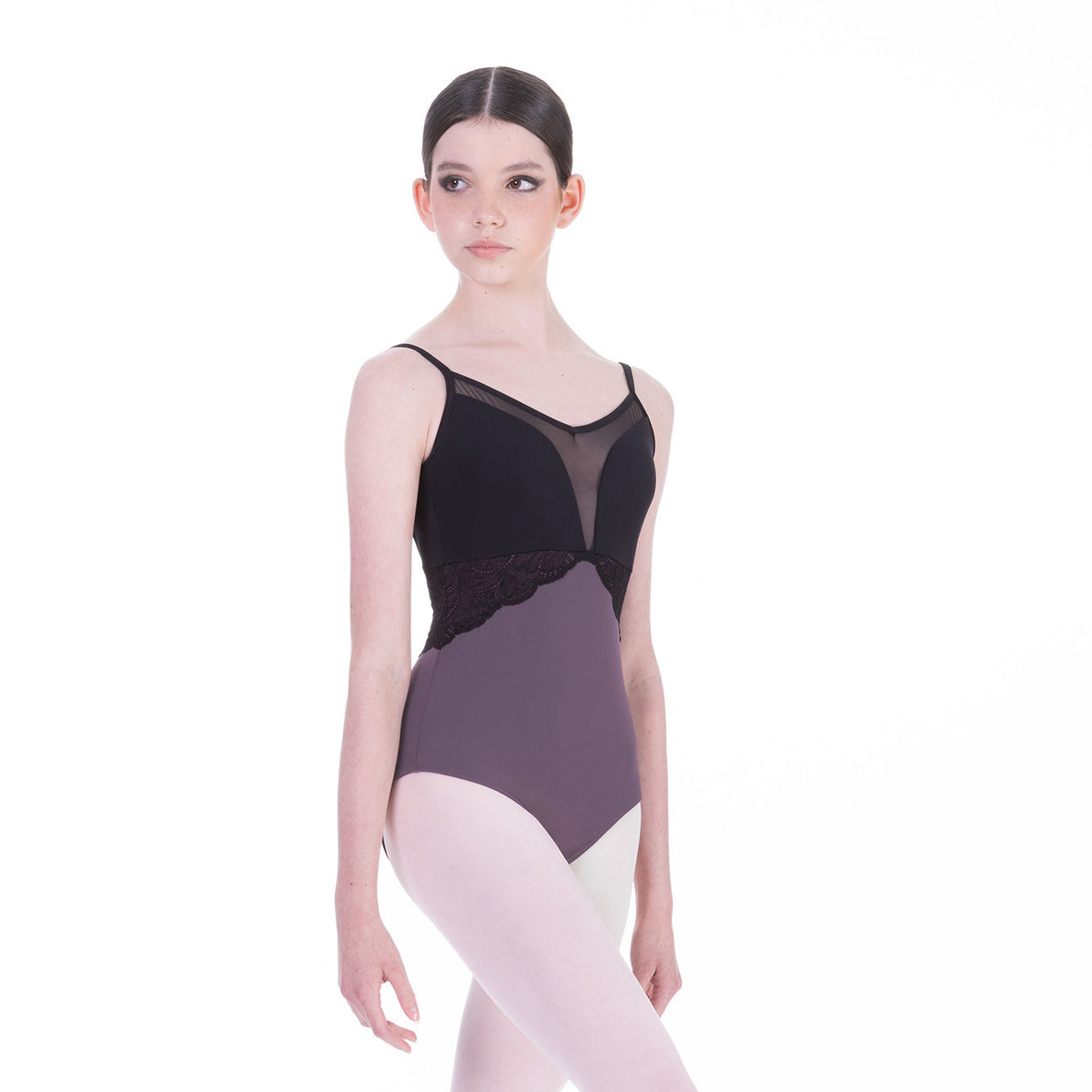 Girls Black & Purple Ballet Onesies(DA5111MP/Black/Mother of Pearl)