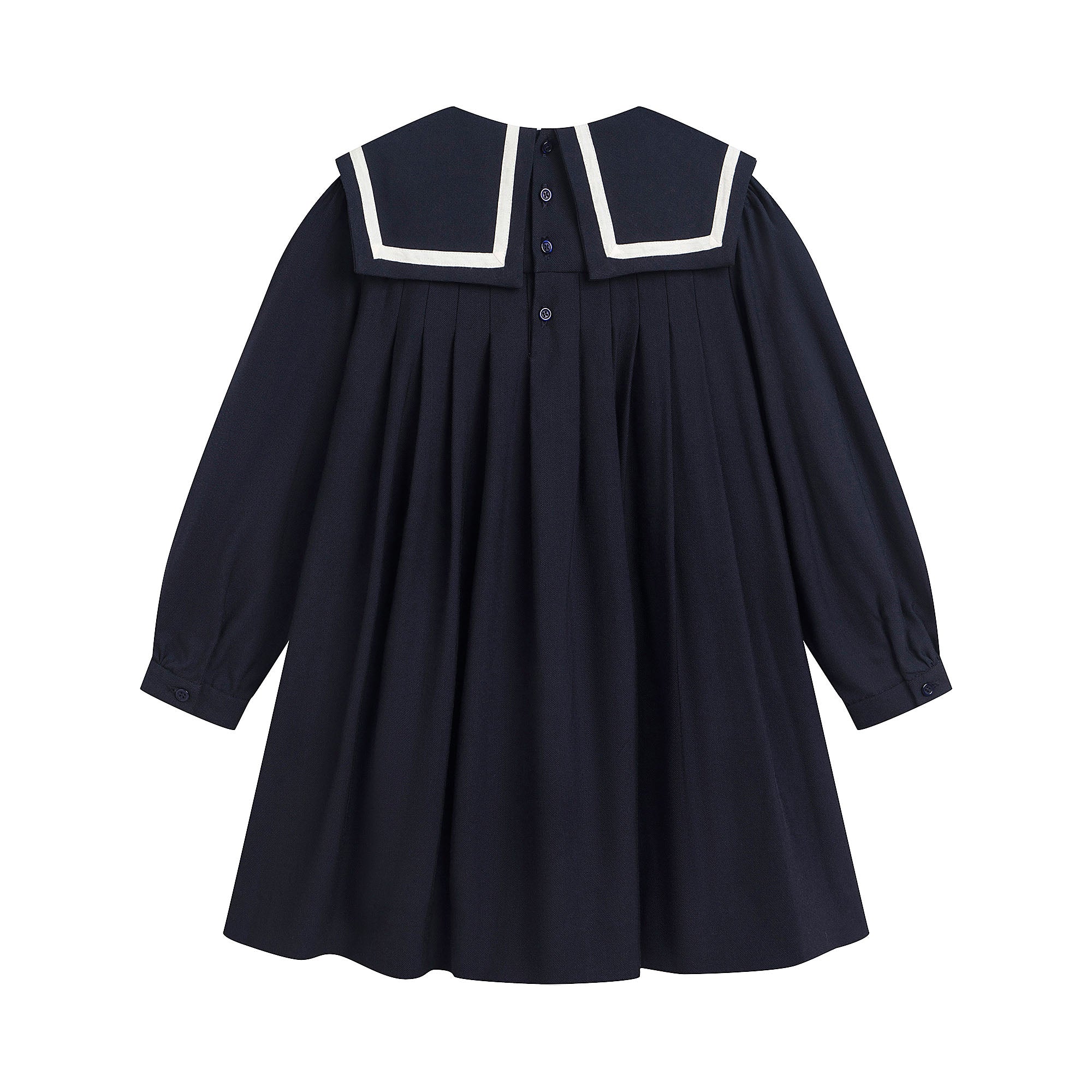 Girls Navy Beads Cherry Logo Dress