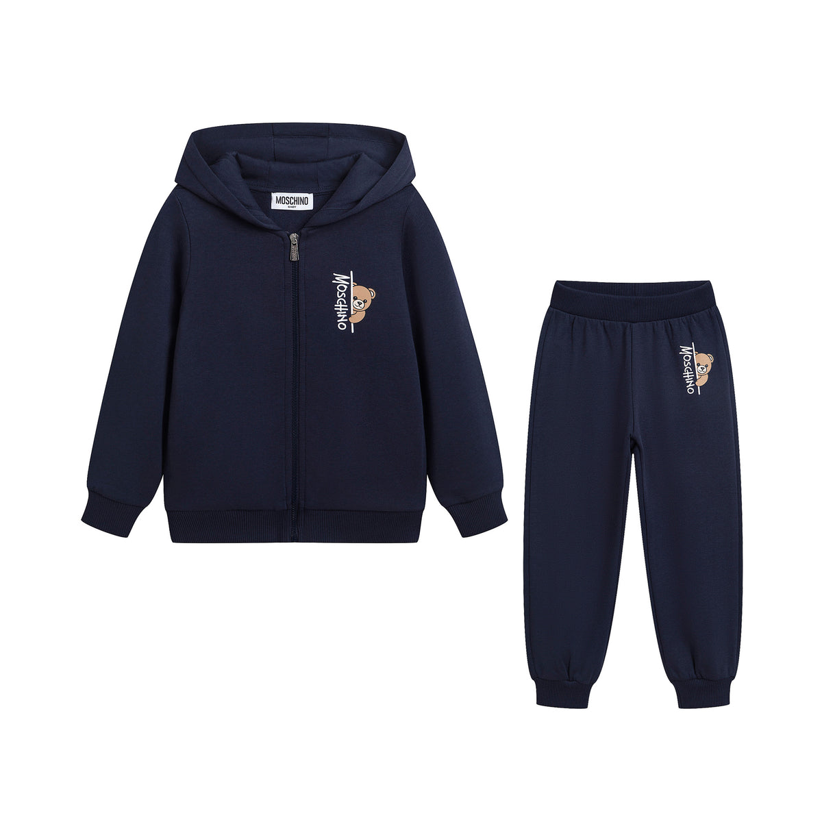 Baby Boys & Girls Navy Cotton Zip-Up Set