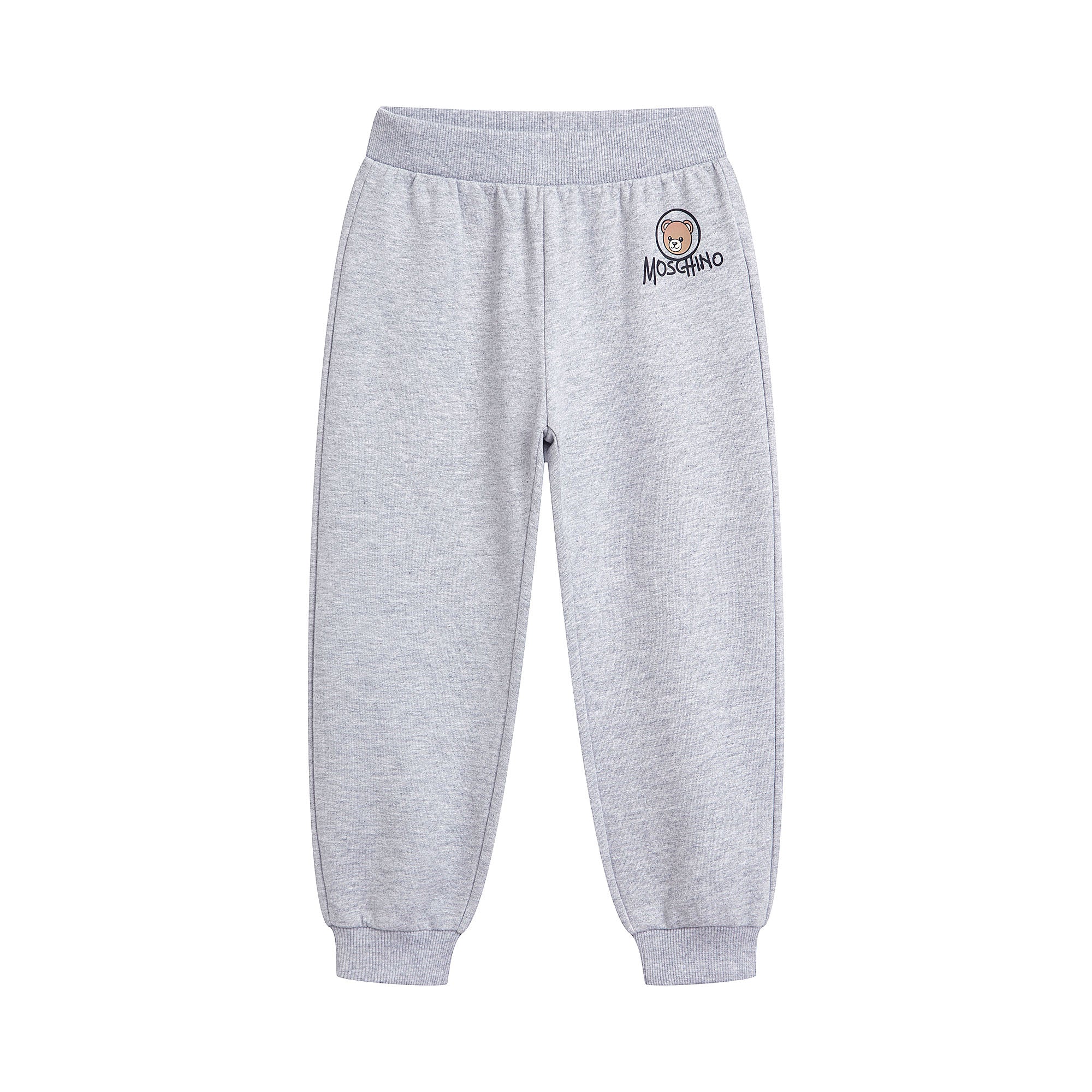 Baby Boys & Girls Grey Cotton Trousers
