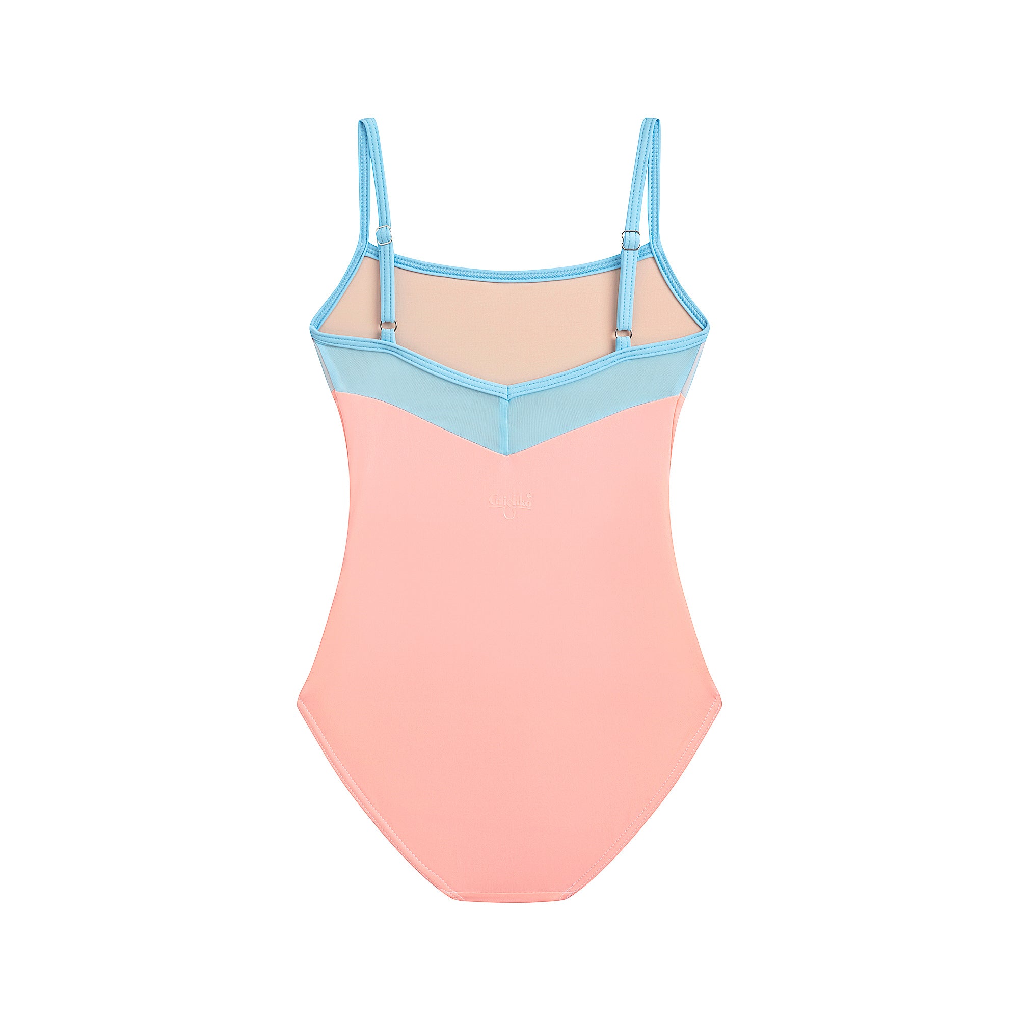 Girls Peach Blue Ballet Onesies(DAD2050MP/Plaisir/Cristallo Mesh)