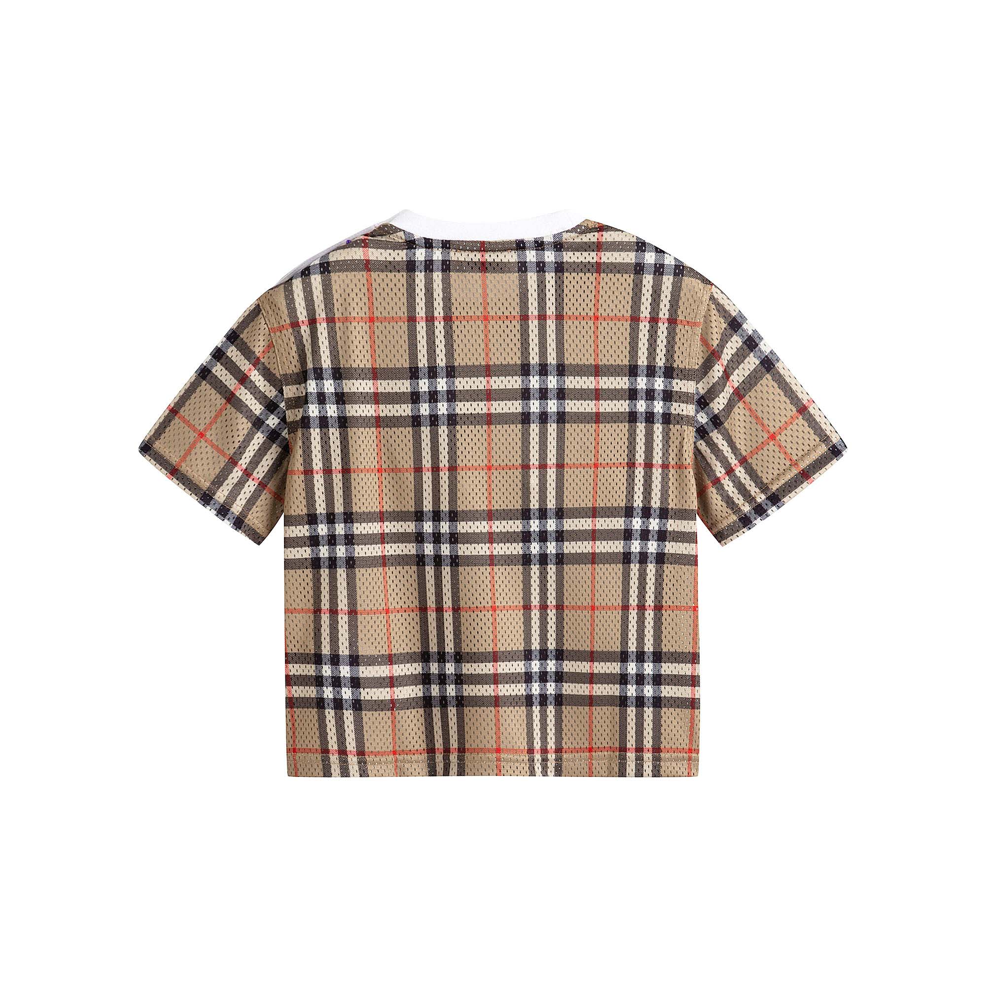 Baby Boys Beige Check T-Shirt