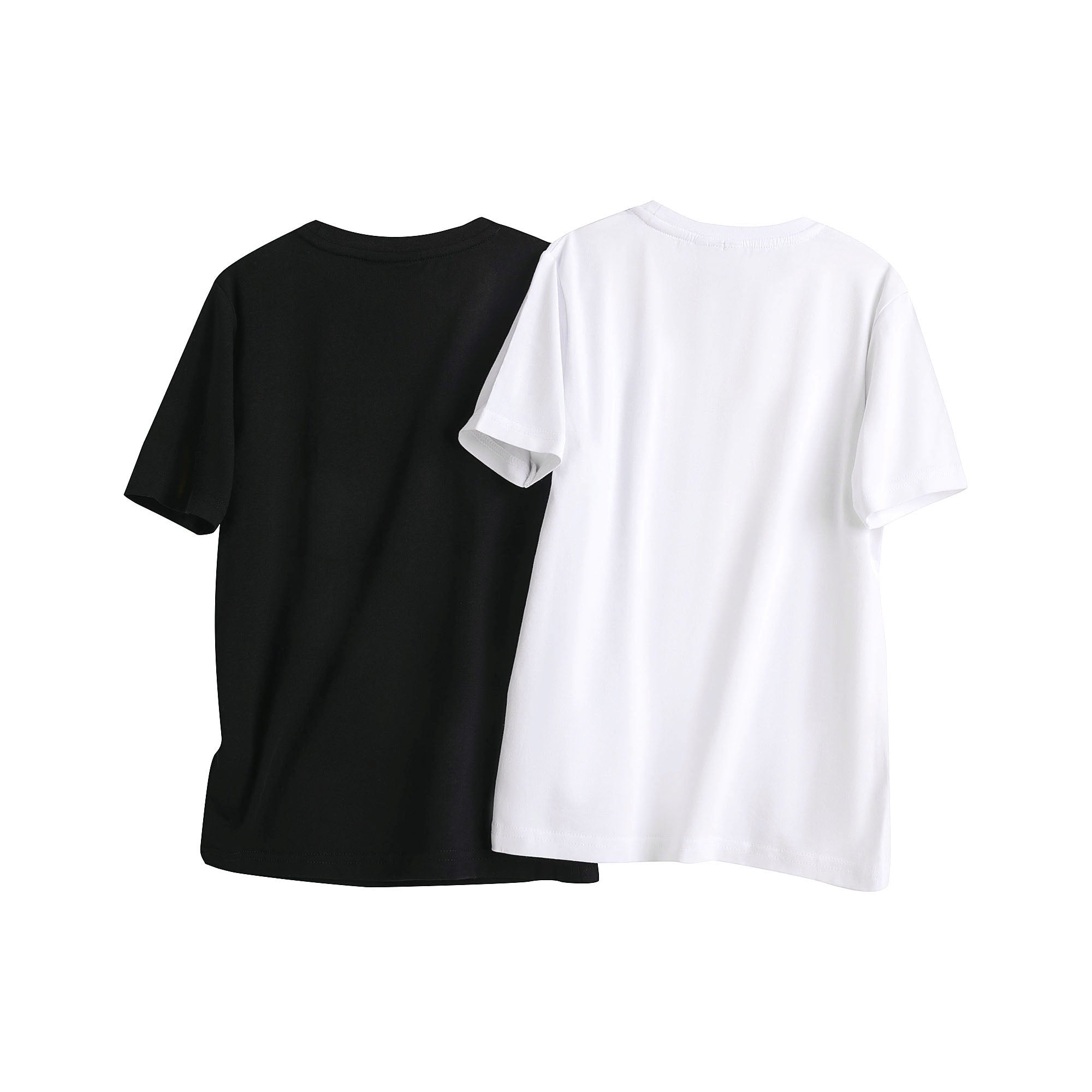Boys Black Logo Cotton T-Shirt Set(2 Pack)