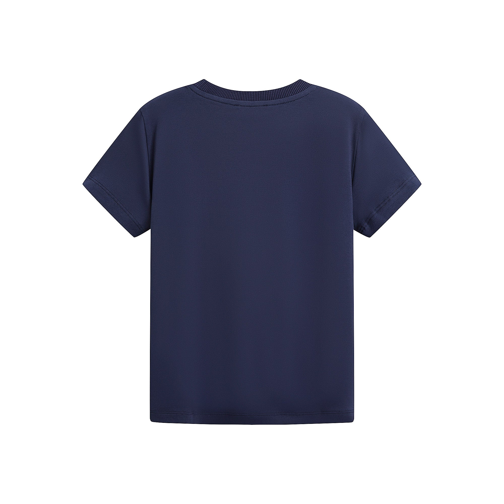 Boys & Girls Navy Logo Cotton T-Shirt