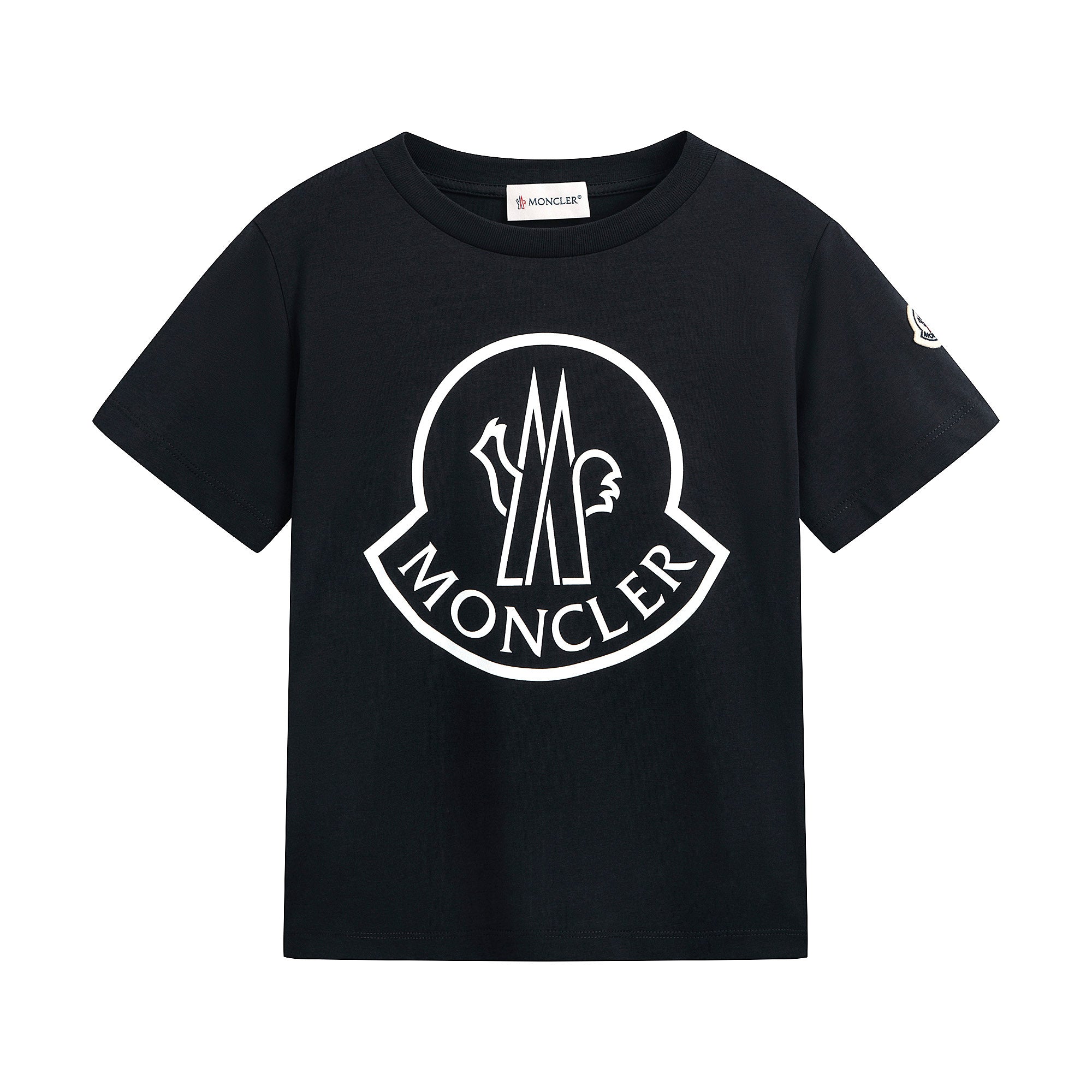 Boys Navy Logo Cotton T-Shirt