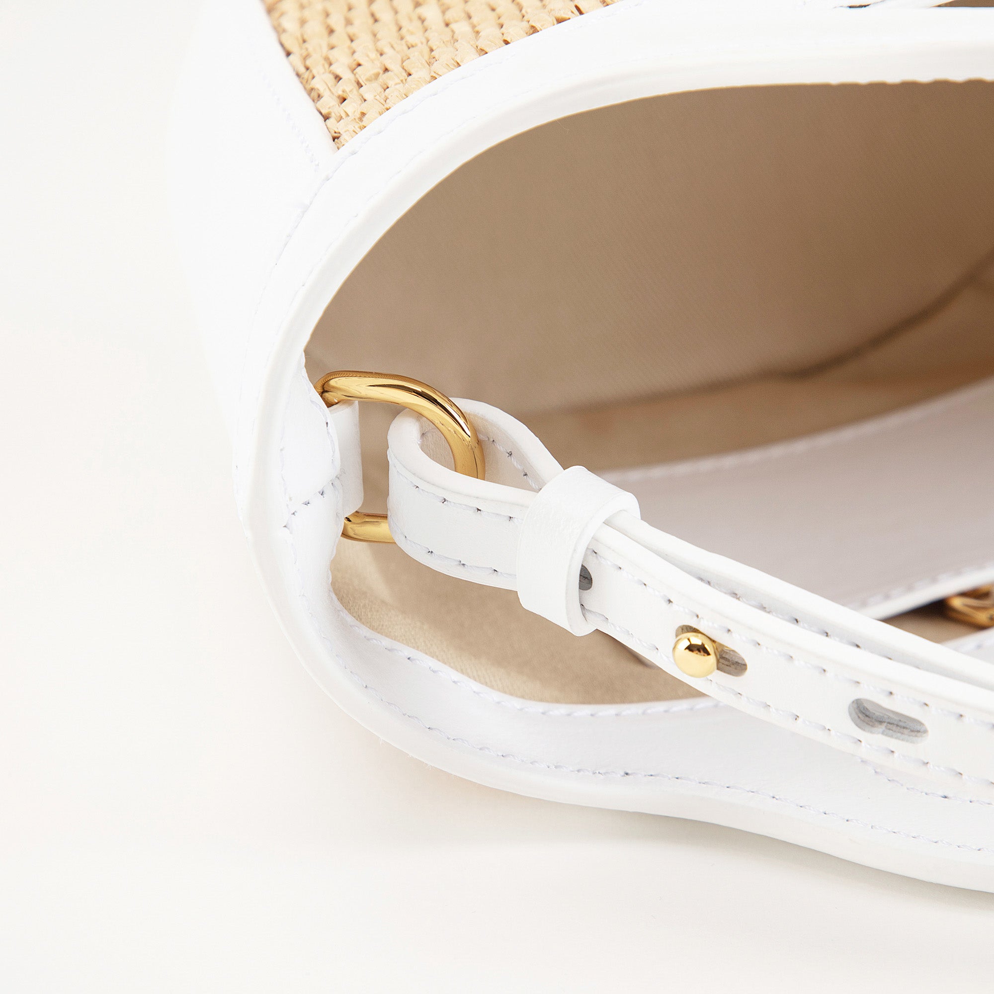 Sac à bandoulière beige à logo pour fille (Lxlxh: 10x21x17cm)