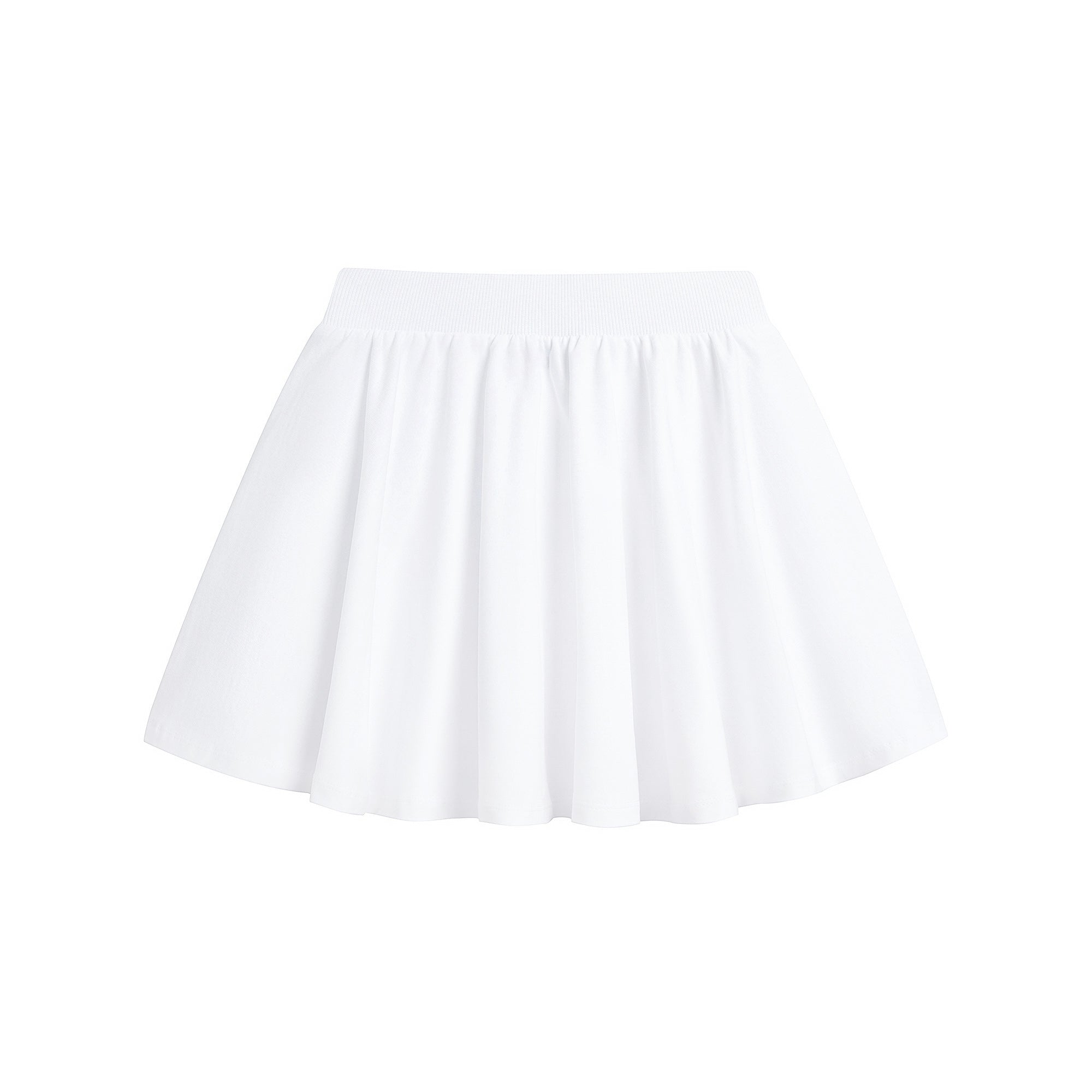 Girls White Bear Printed Cotton Skirt
