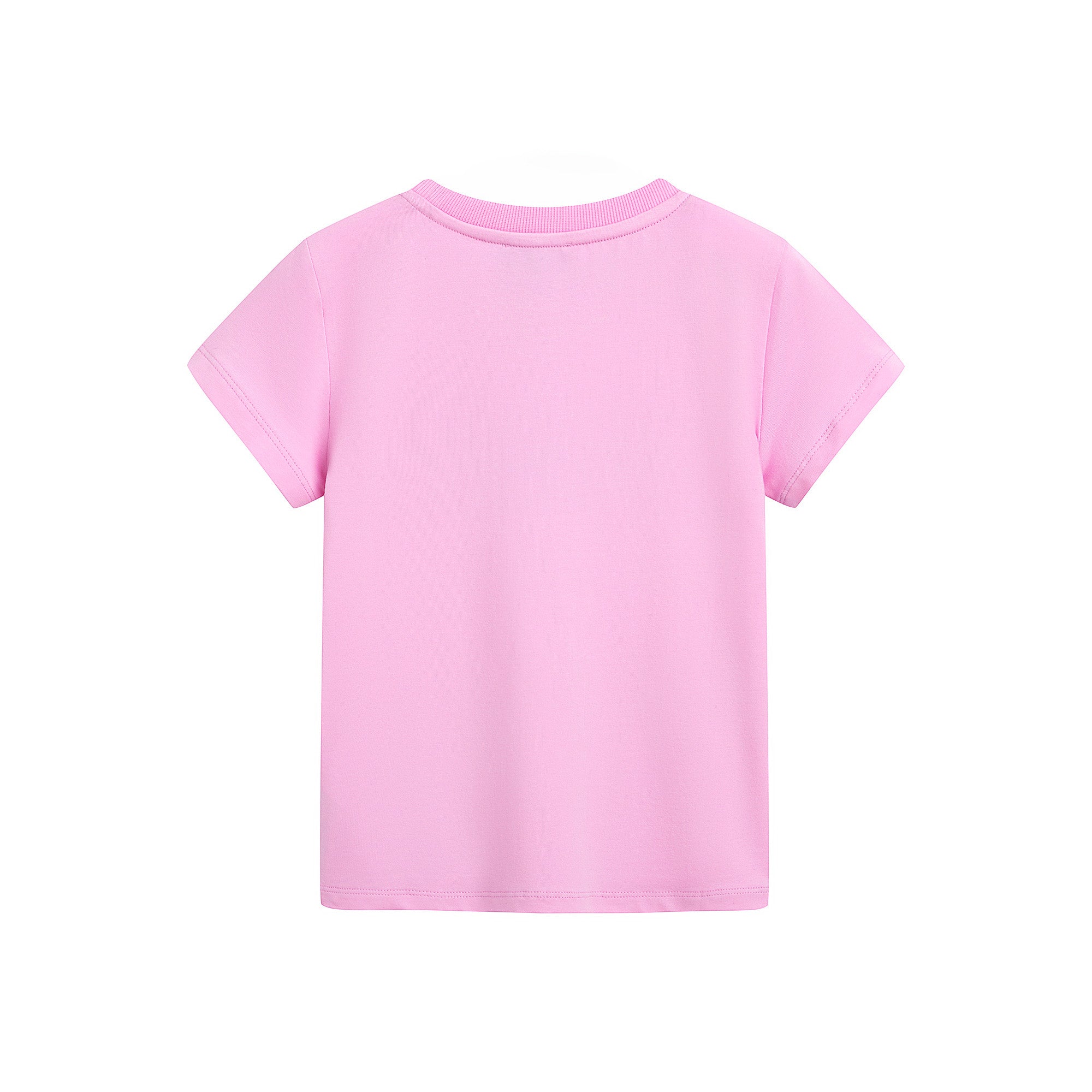 Girls Pink Logo Cotton T-Shirt