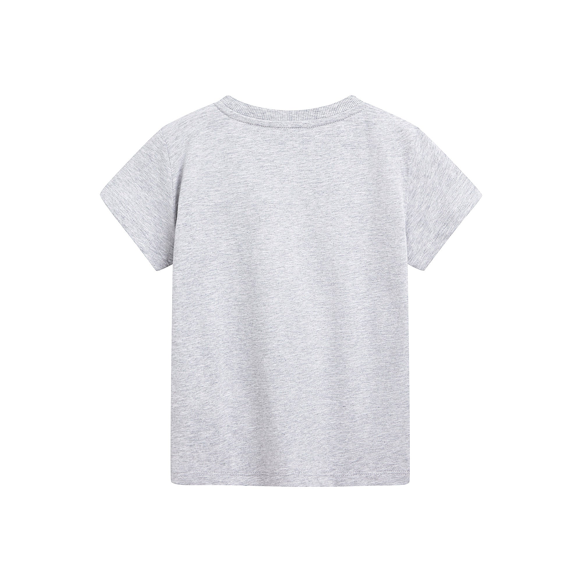 Boys & Girls Grey Embroidered Bear Cotton T-Shirt