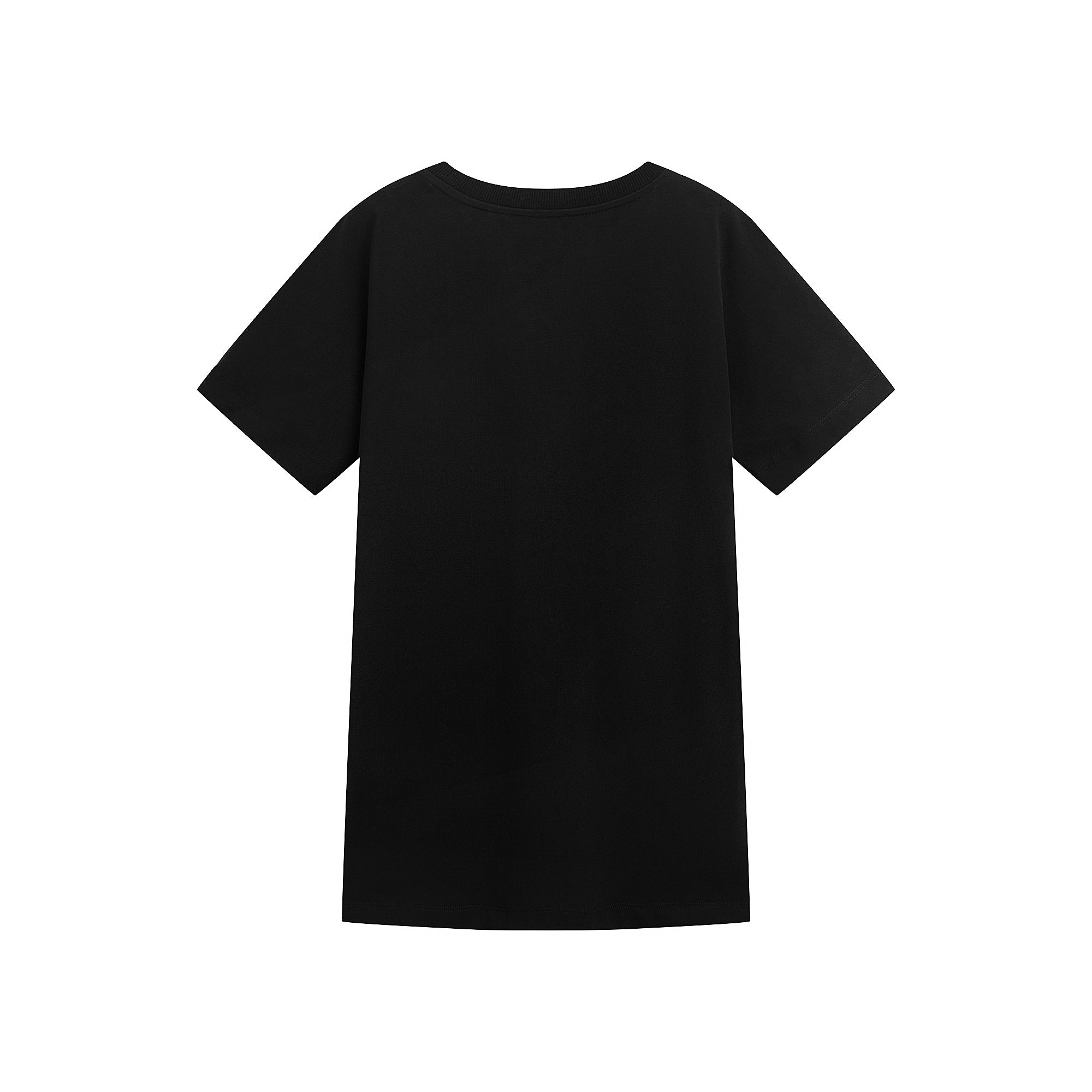 Girls Black Logo Cotton Dress