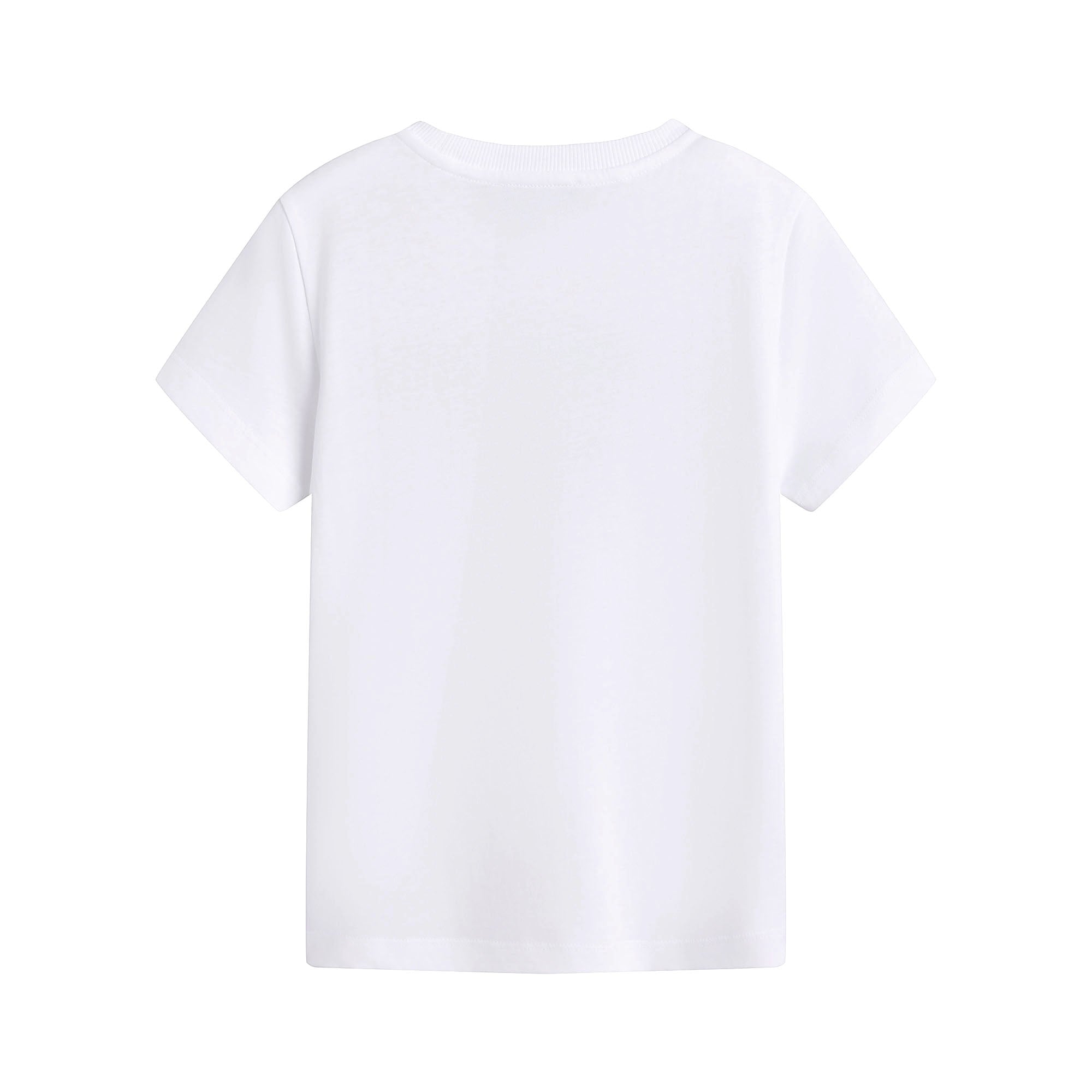 Boys White Cotton T-Shirt