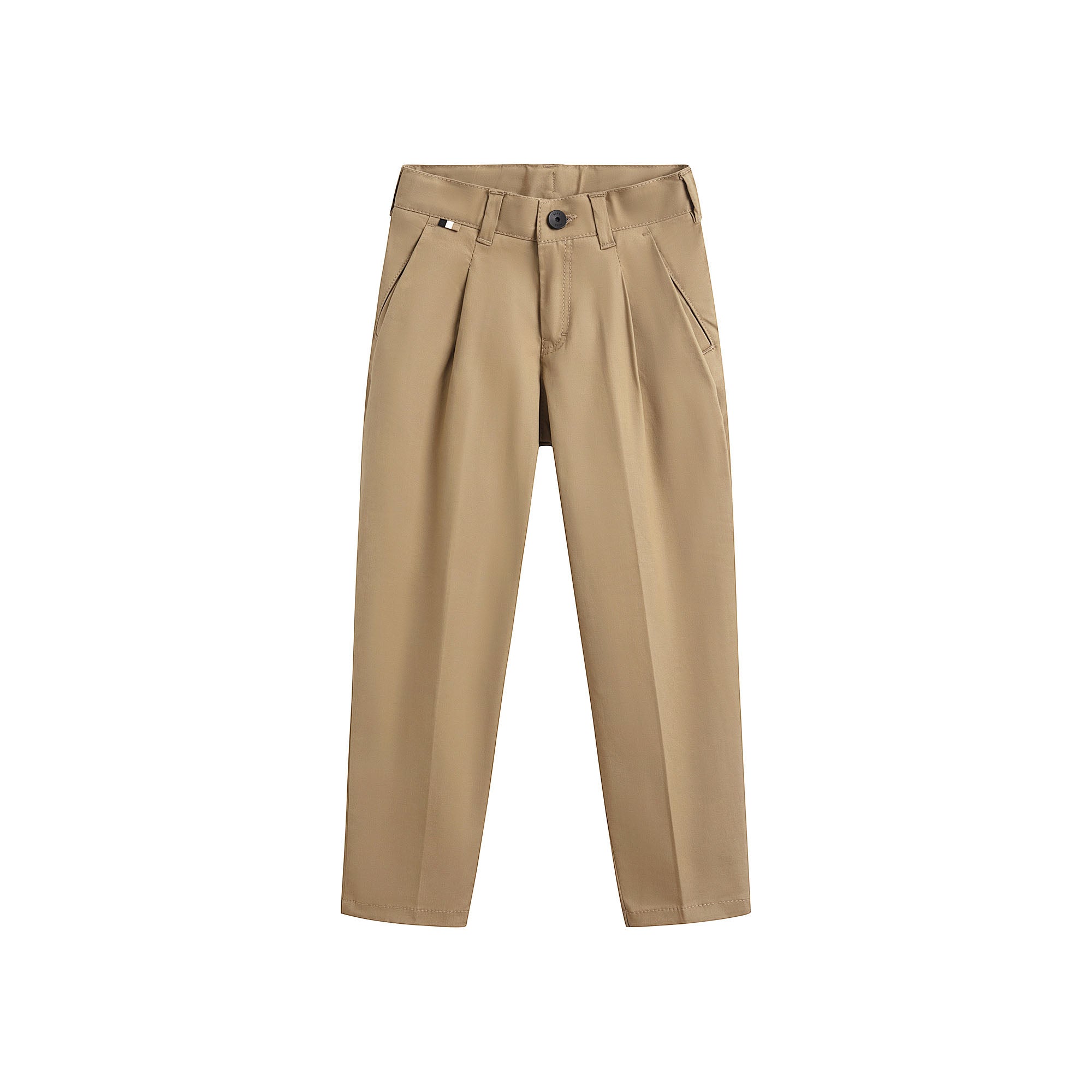 Boys Beige Cotton Trousers
