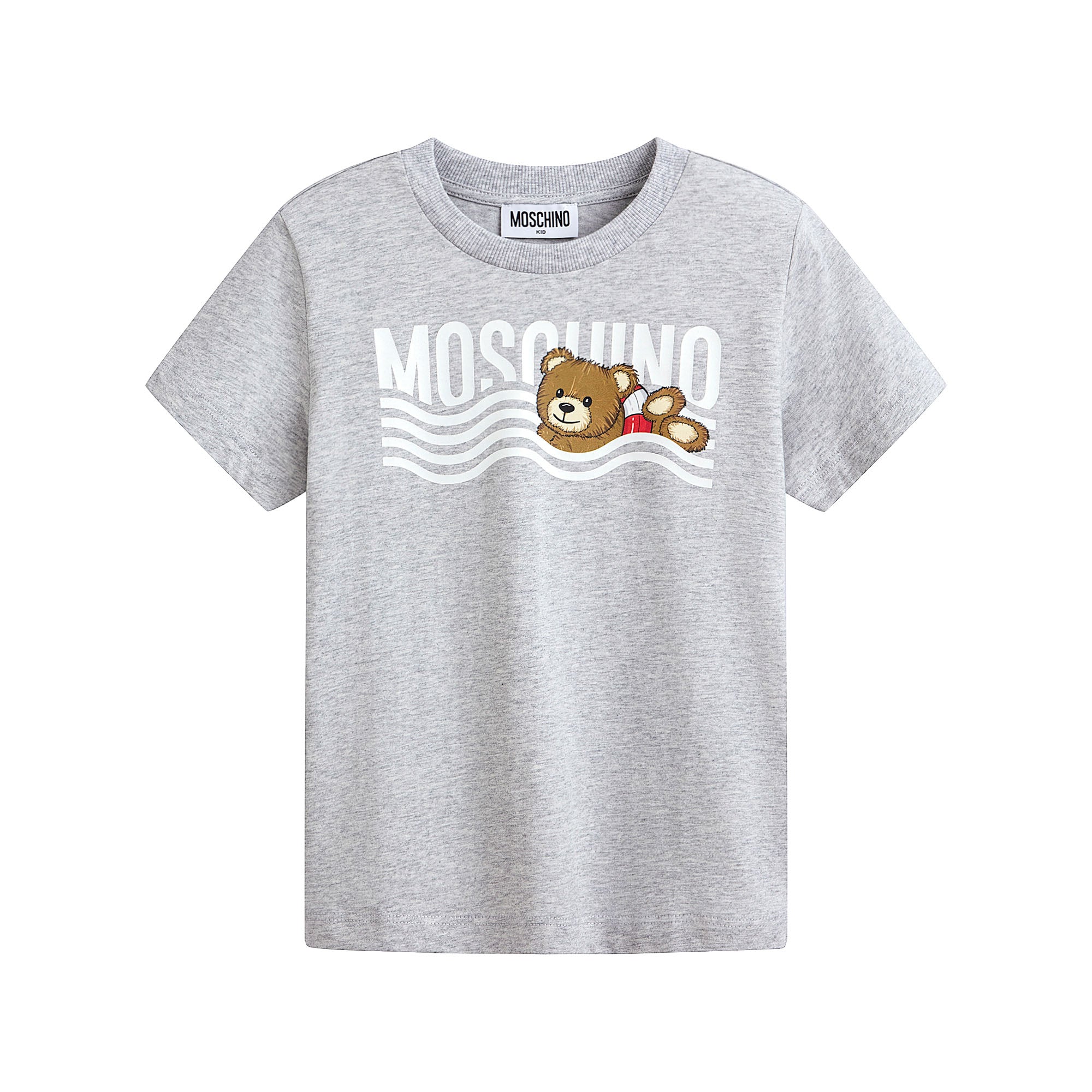 Boys & Girls Grey Logo Cotton T-Shirt