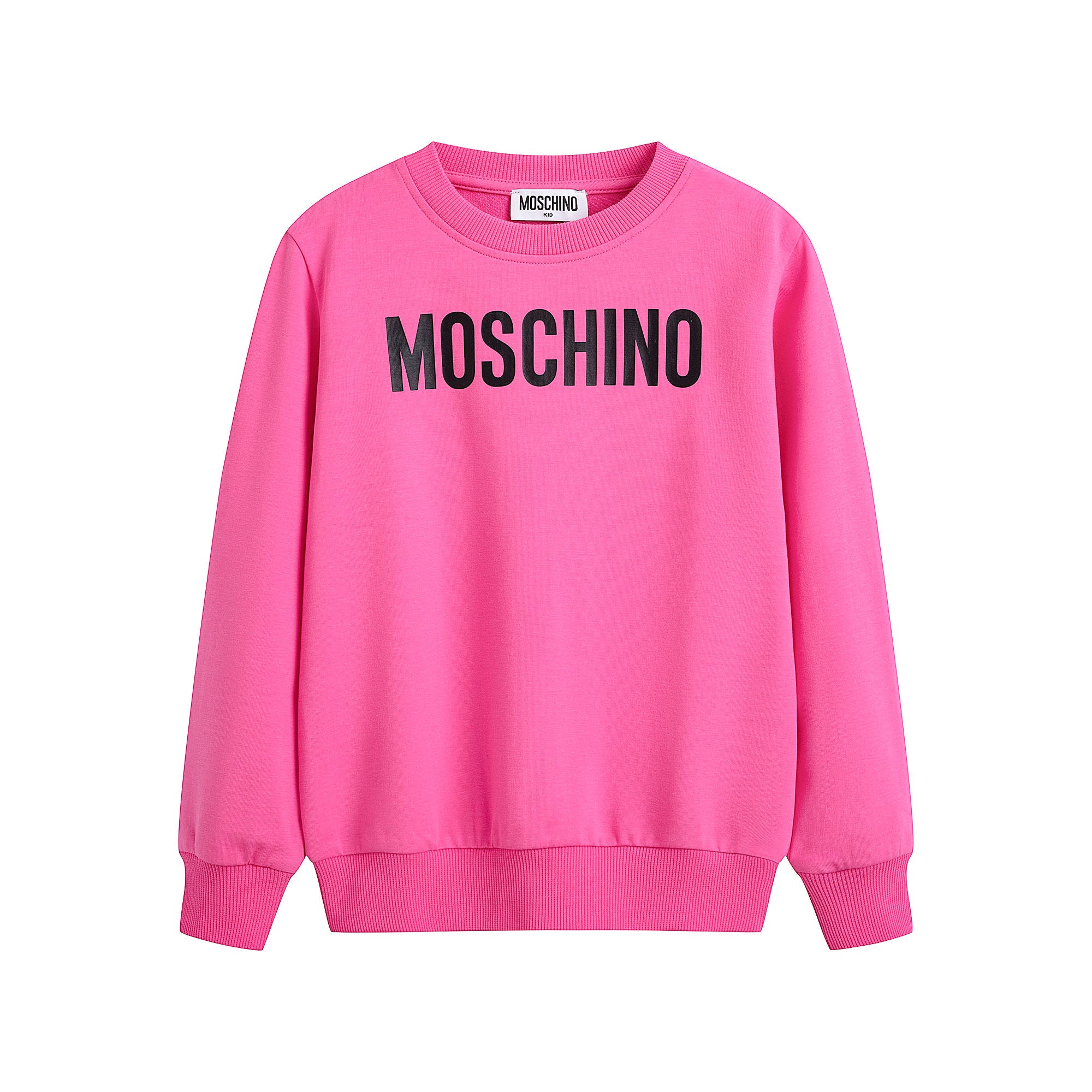 Boys & Girls Bright Pink Logo Cotton Sweatshirt