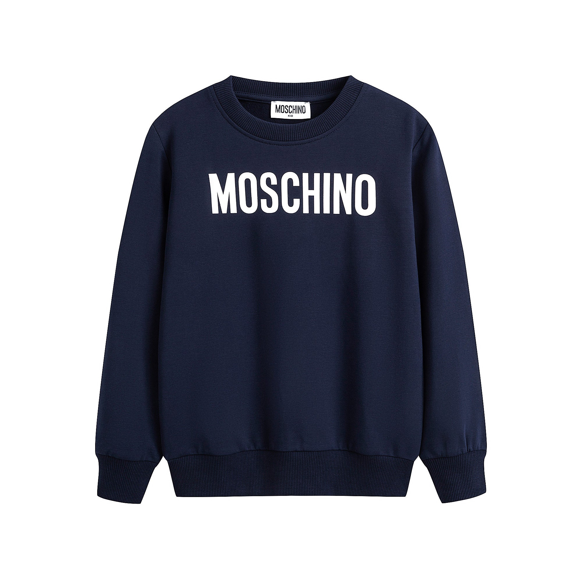 Boys & Girls Navy Logo Cotton Sweatshirt