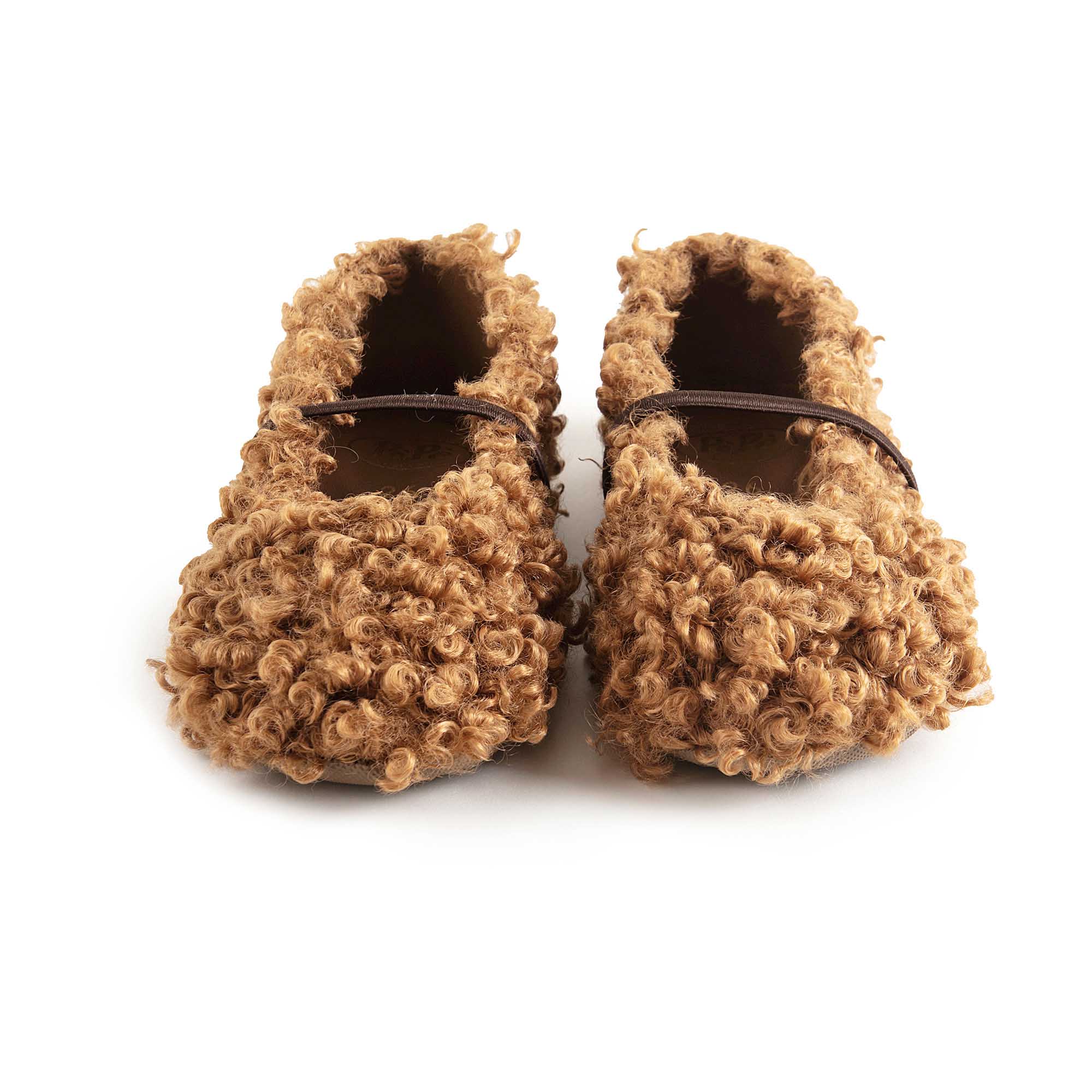 Girls Brown Plush Shoes