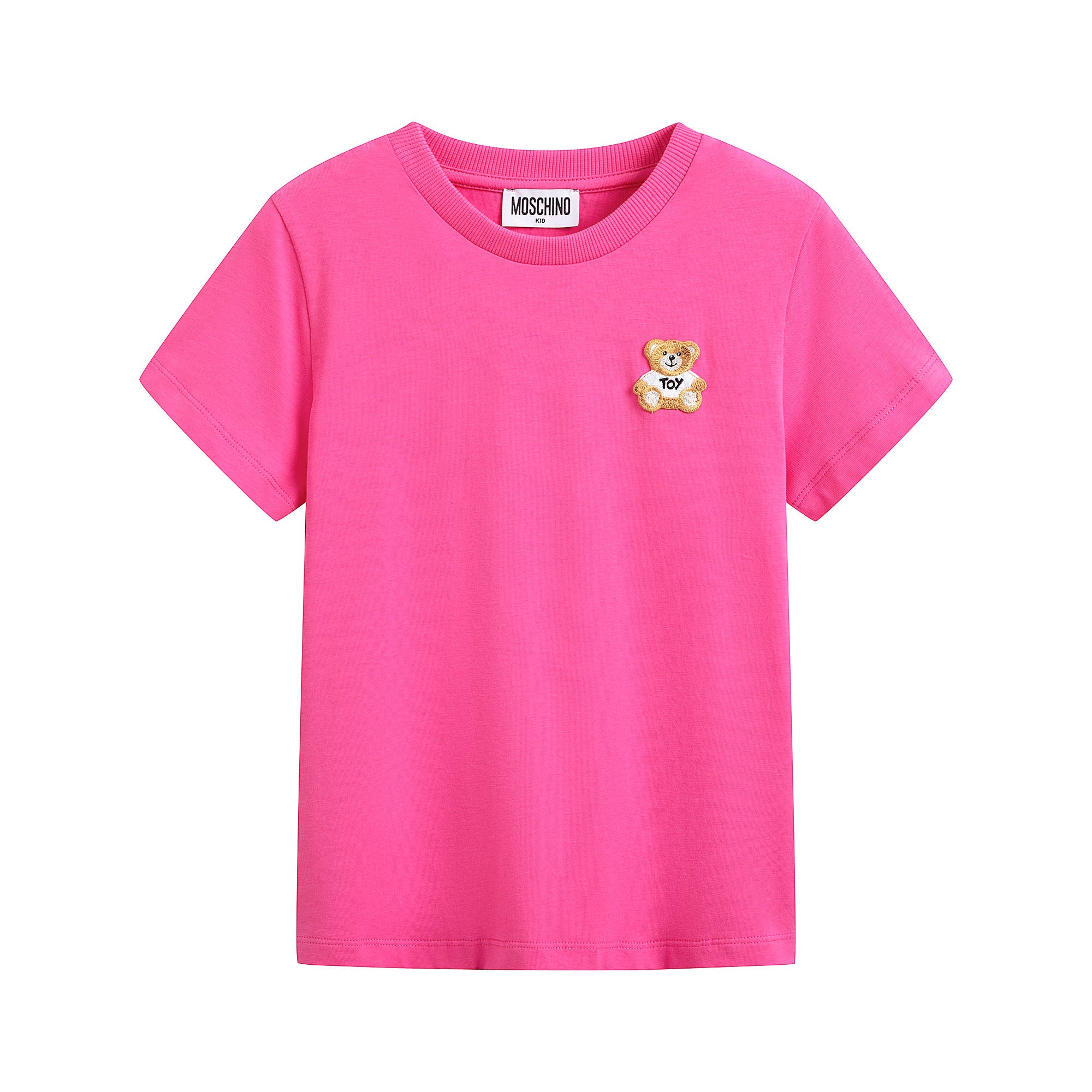 Boys & Girls Bright Pink Cotton T-Shirt
