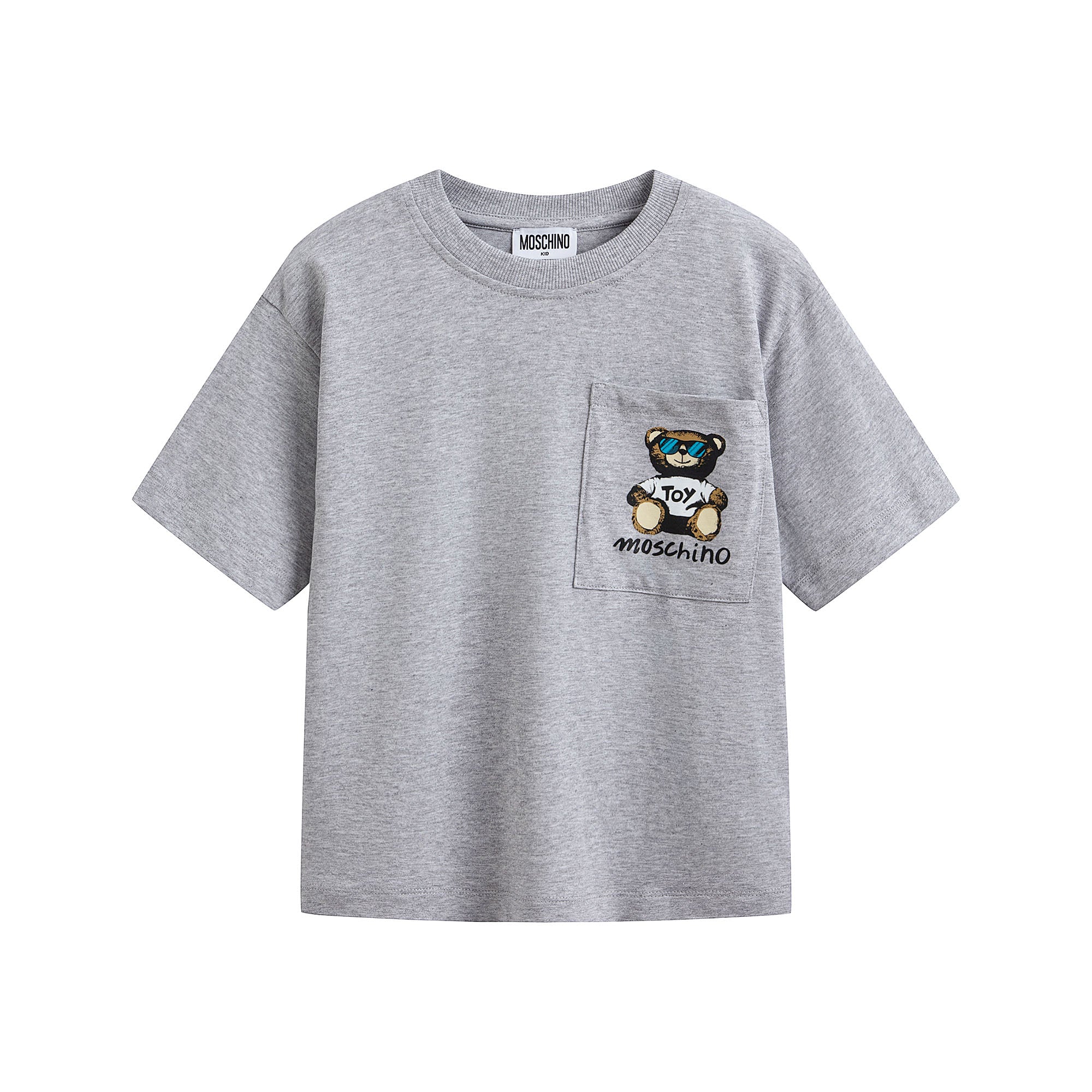 Boys Grey Cotton T-Shirt