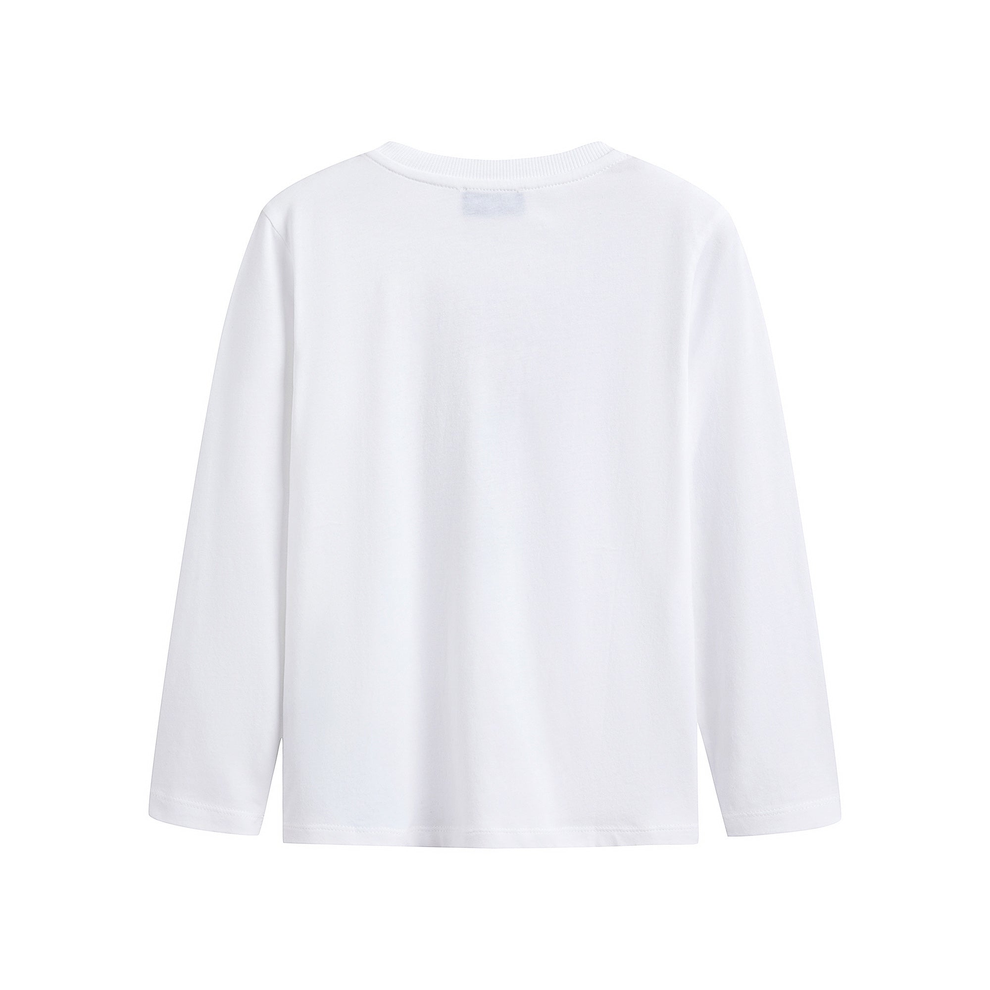Boys & Girls White Printed Cotton T-Shirt