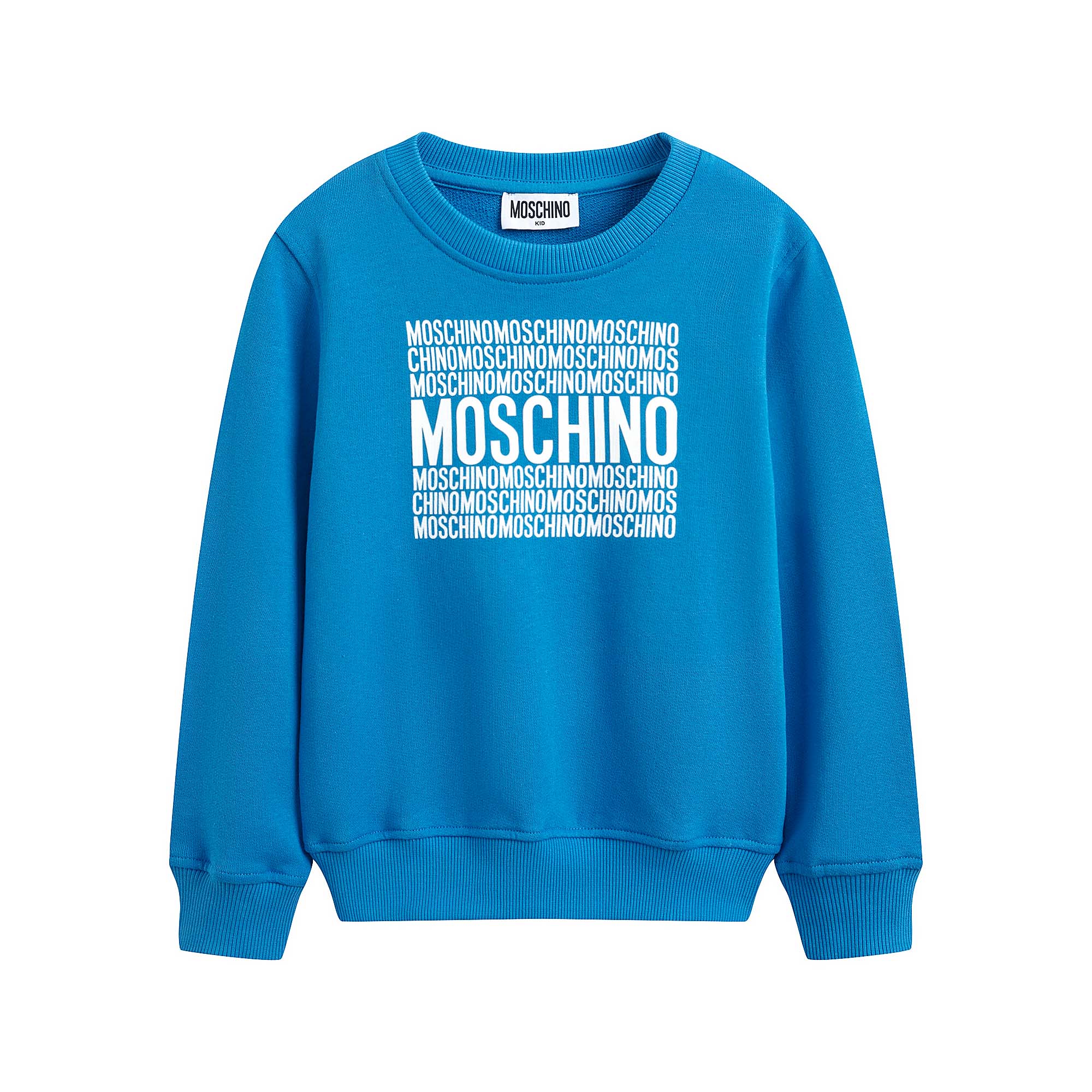 Boys & Girls Blue Logo Cotton Sweatshirt