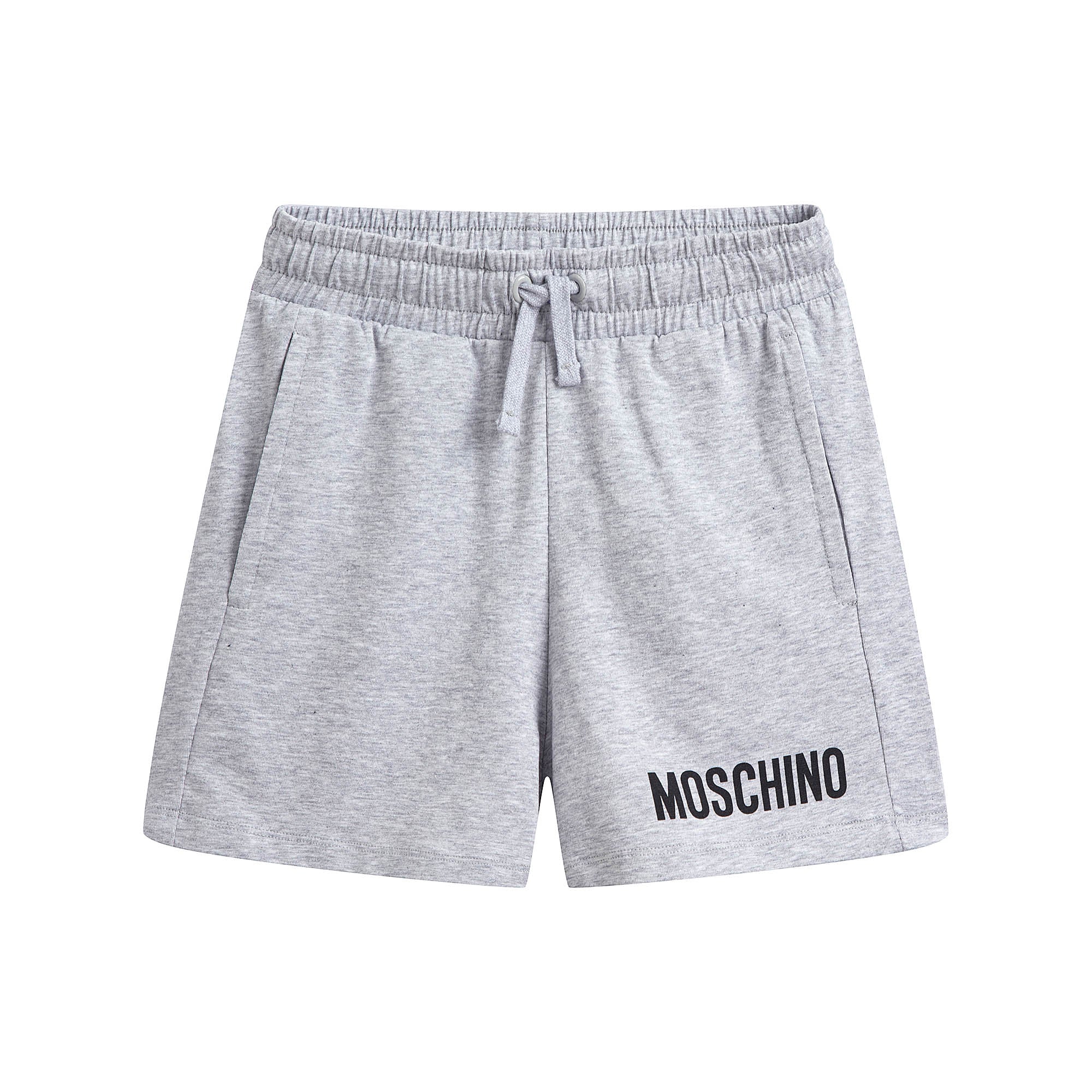 Boys Grey Logo Cotton Shorts