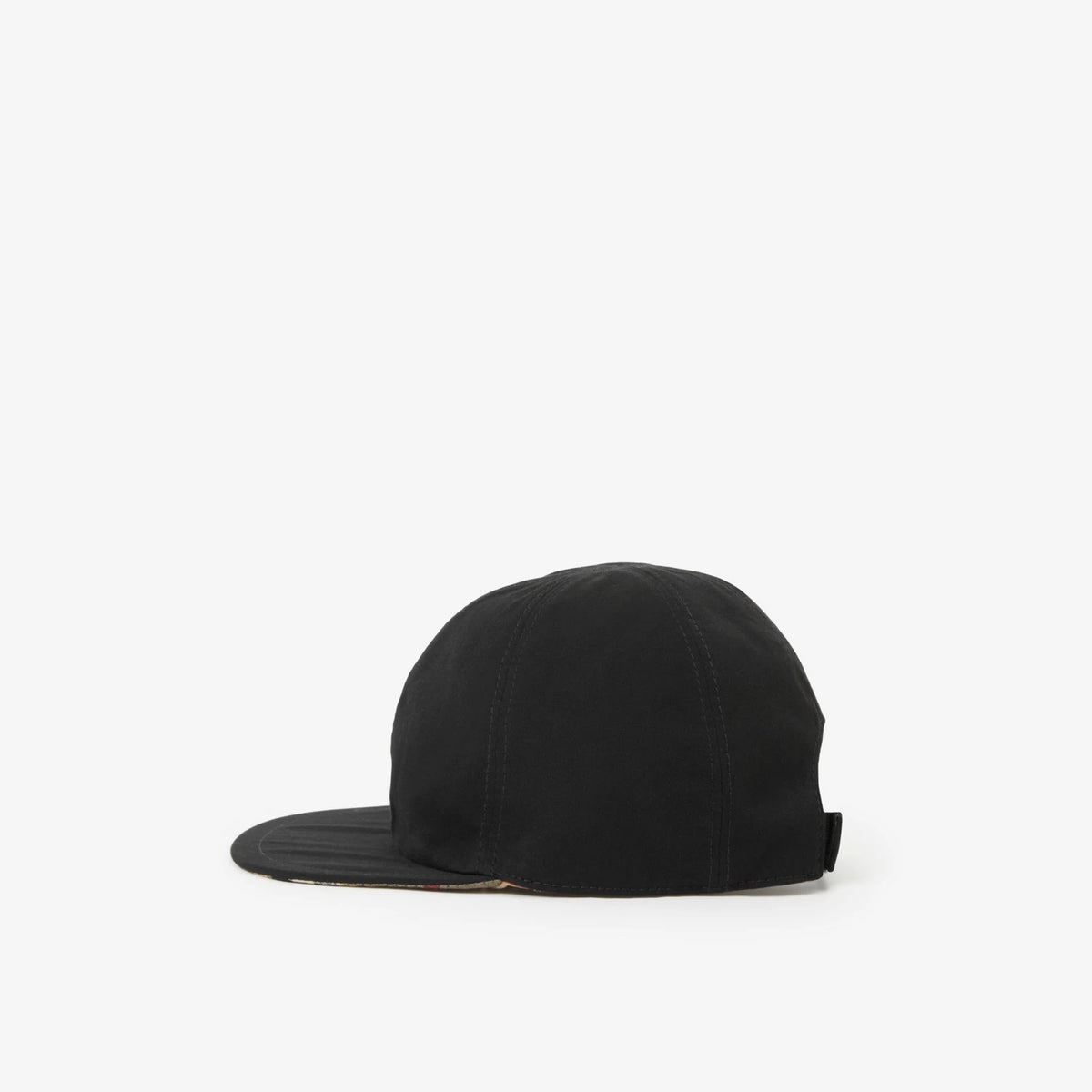 Casquette réversible à carreaux beige pour garçons et filles