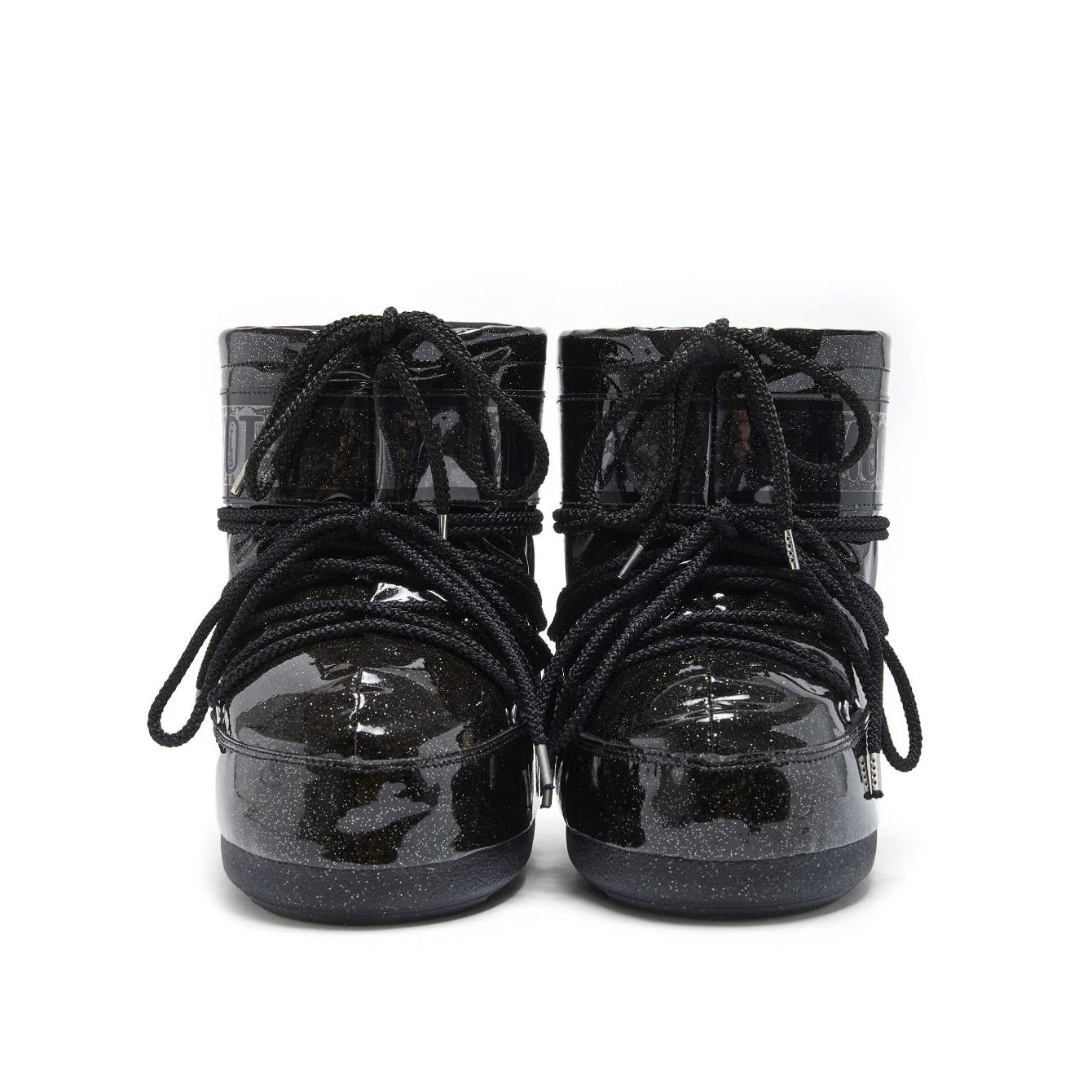 Women Black Glitter "ICON LOW" Boots
