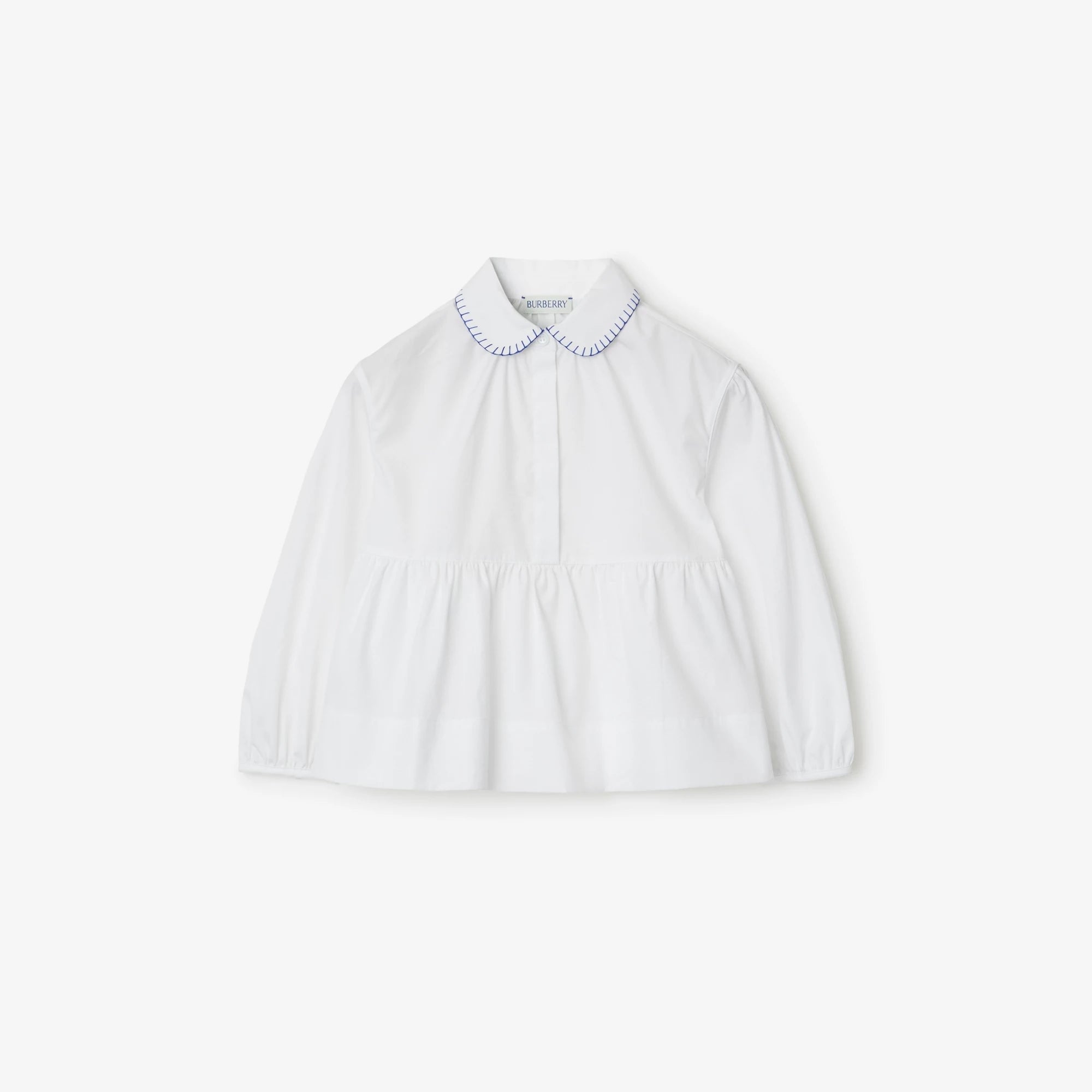 Girls White Cotton Shirt