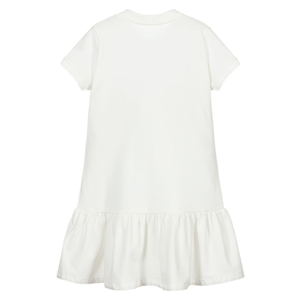 Girls White Cotton Dress
