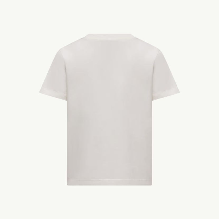 Boys White Logo Cotton T-Shirt