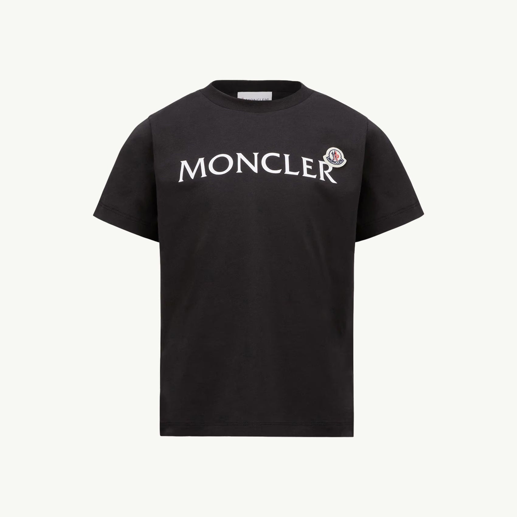 Boys Black Logo Cotton T-Shirt