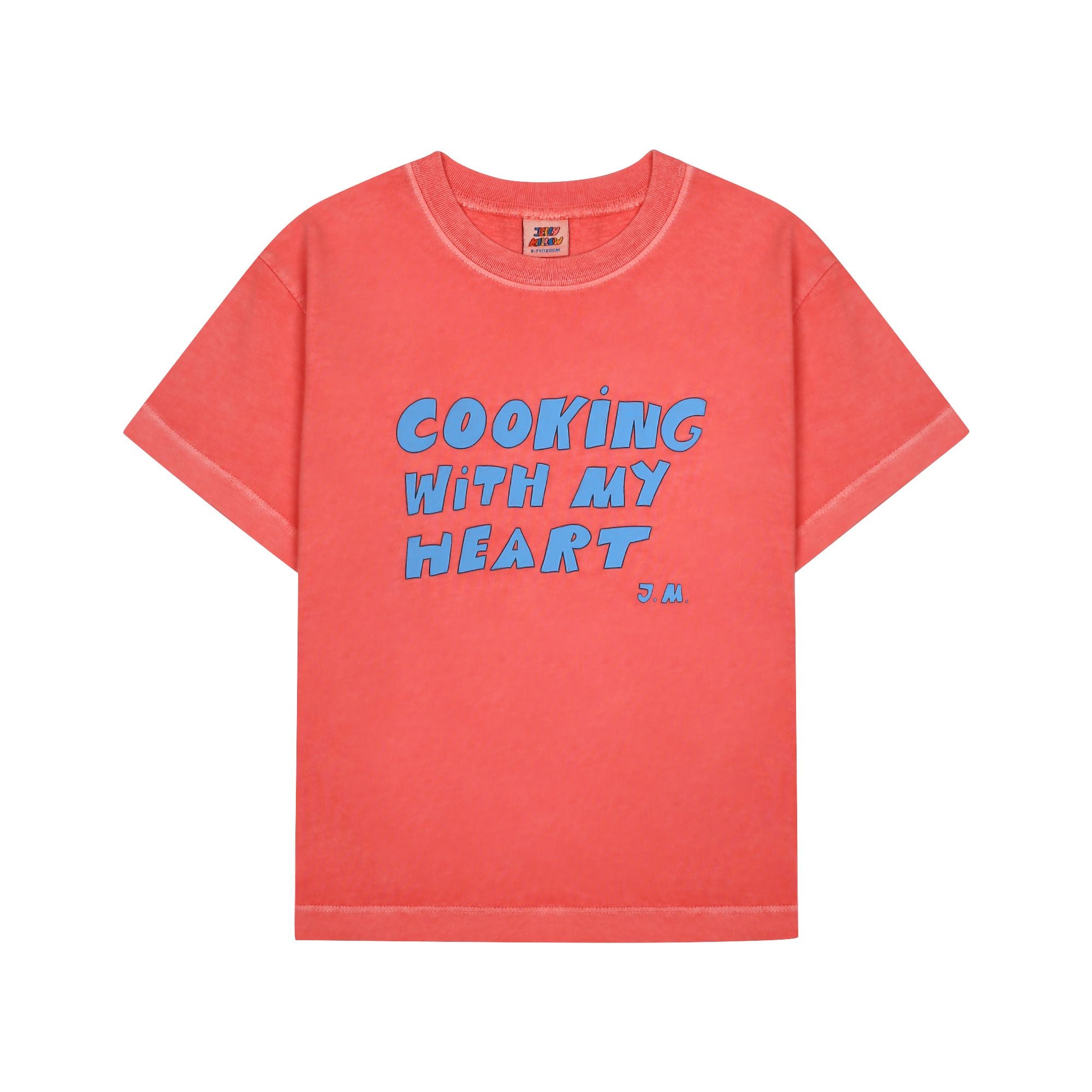 Boys & Girls Red Logo Cotton T-Shirt
