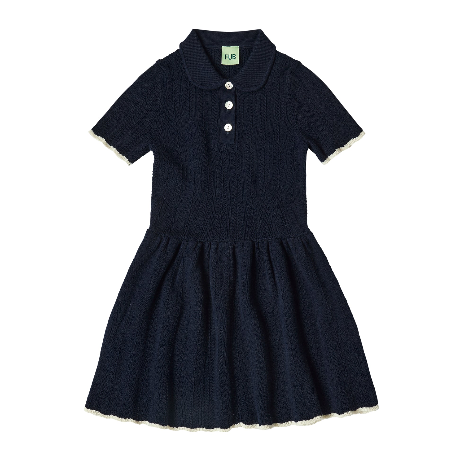 Girls Dark Blue Cotton Dress