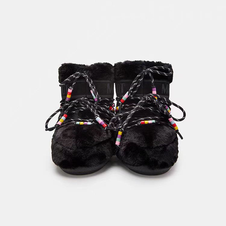 Women Black "ICON LOW" Boots