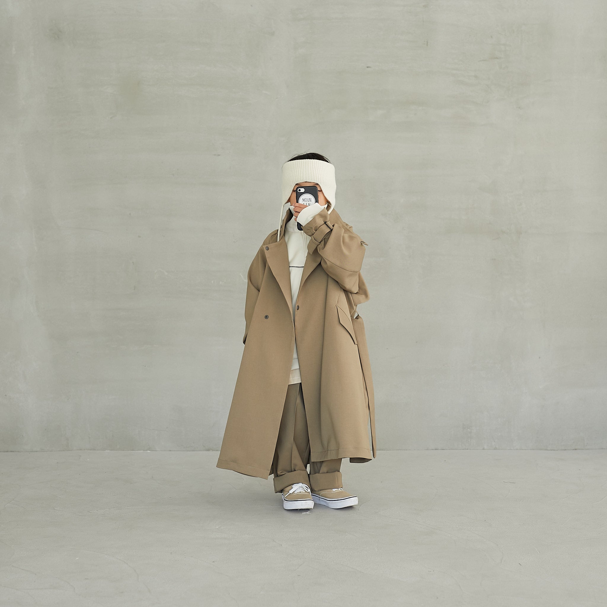 Boys & Girls White Wool Neck Warmer