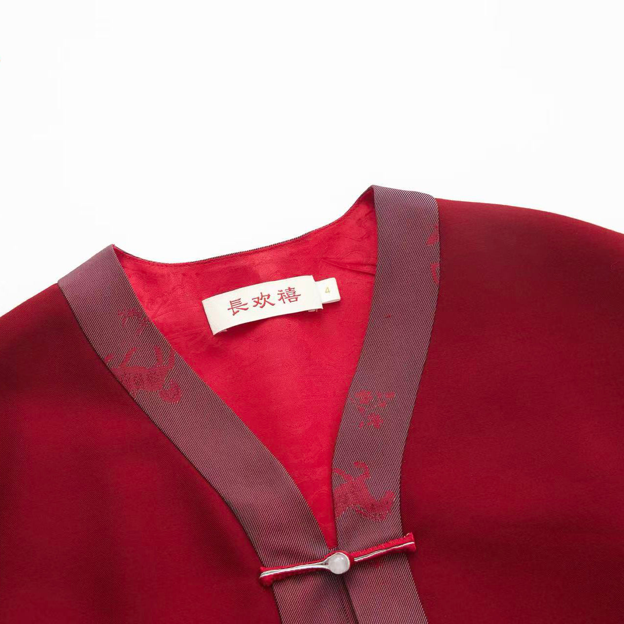 Veste chinoise rouge "Champion à cheval" pour enfants