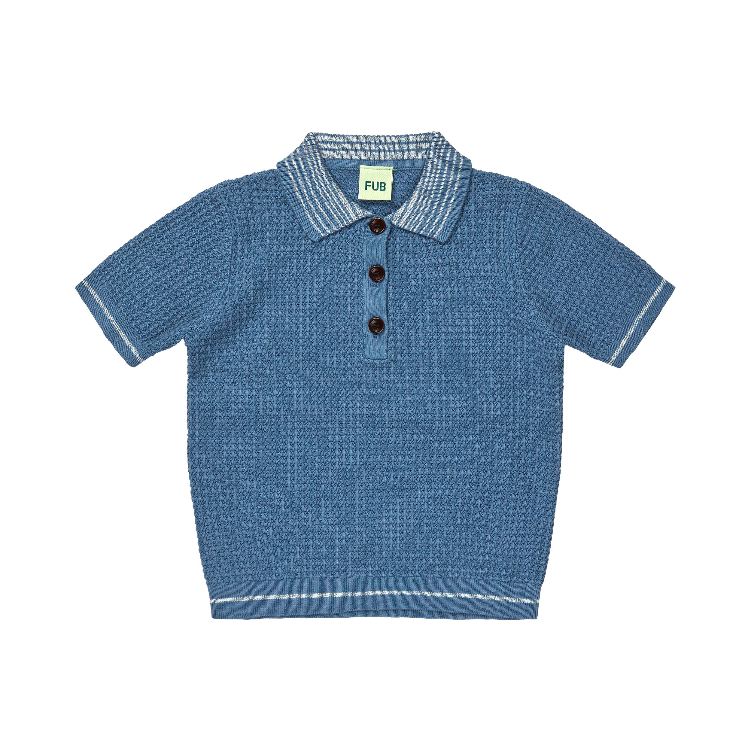 Boys & Girls Blue Cotton Polo Shirt