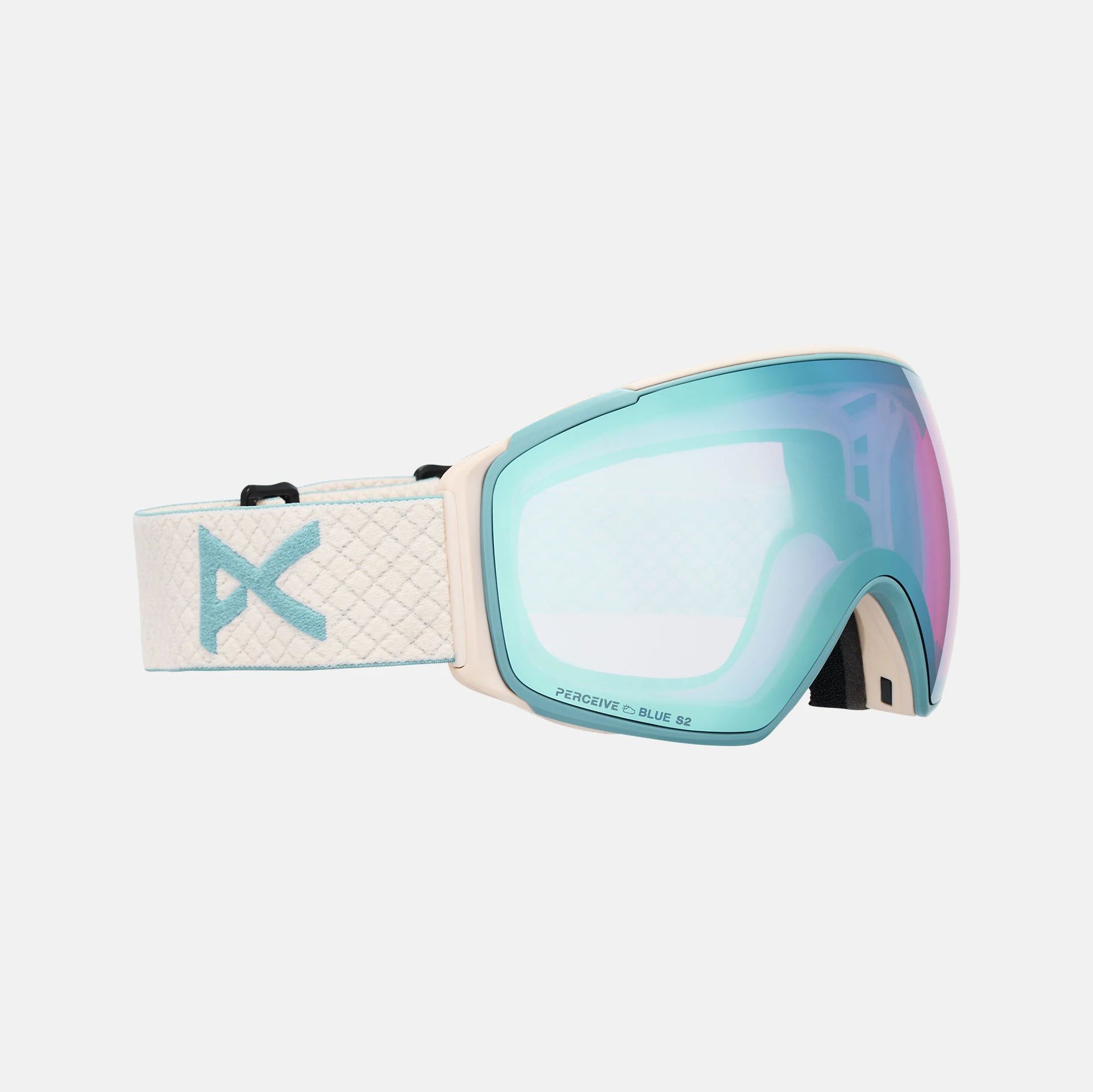 Adult Light Blue Ski Goggle & Face Mask Set(Anon M4S球面镜)