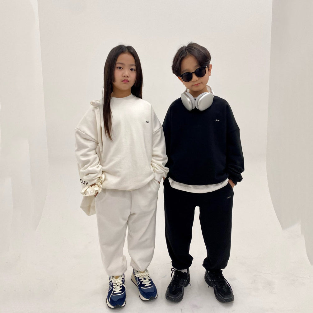 Boys & Girls Black Cotton Set
