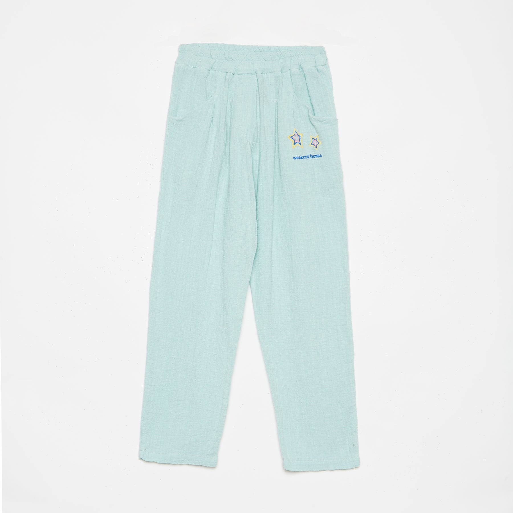 Boys & Girls Mint Cotton Trousers