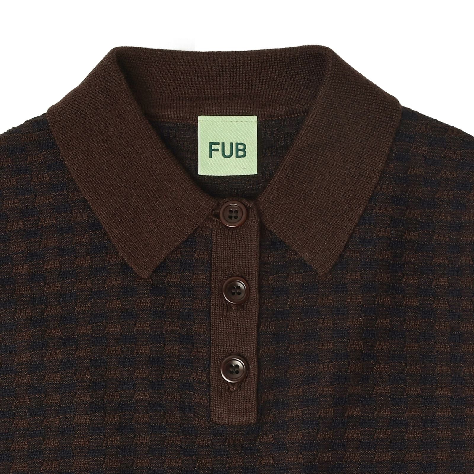 Boys & Girls Mocca Check Wool Polo Shirt