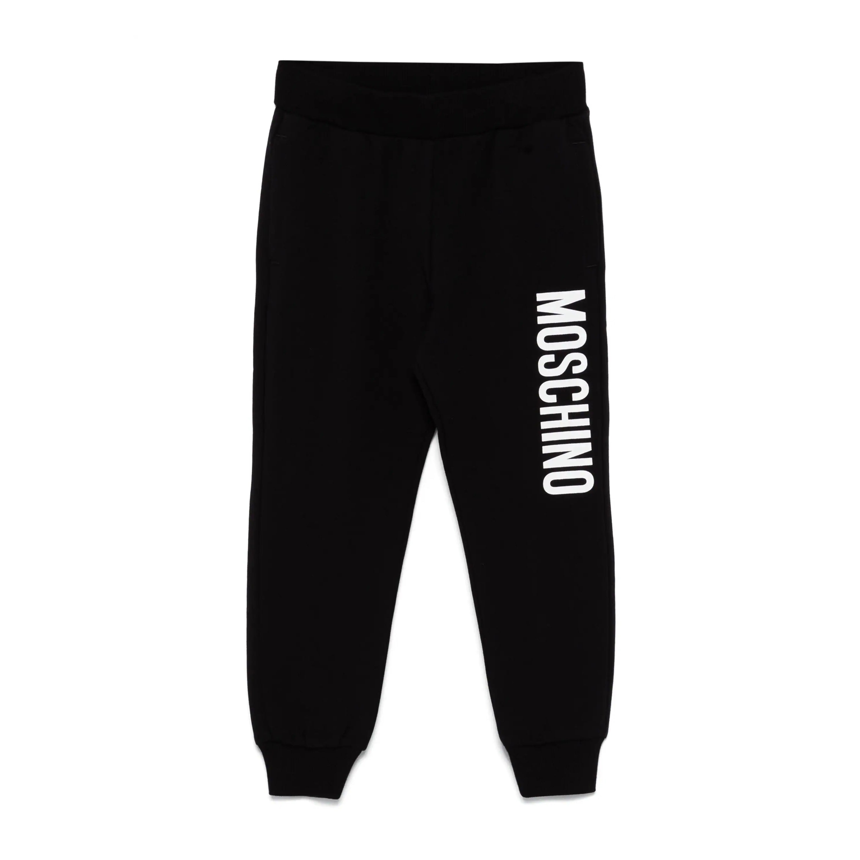 Boys & Girls Black Logo Cotton Trousers