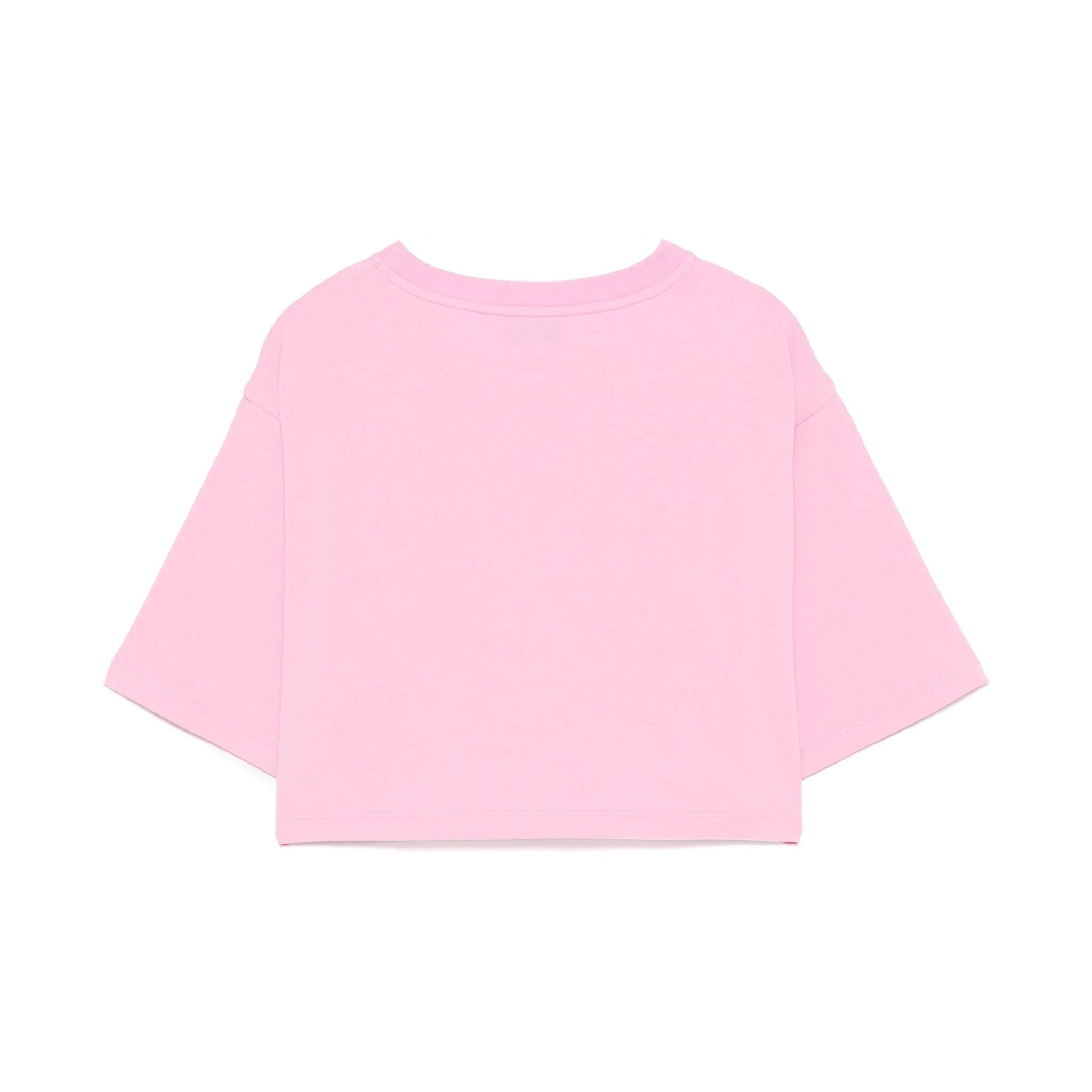Girls Pink Logo Cotton T-Shirt