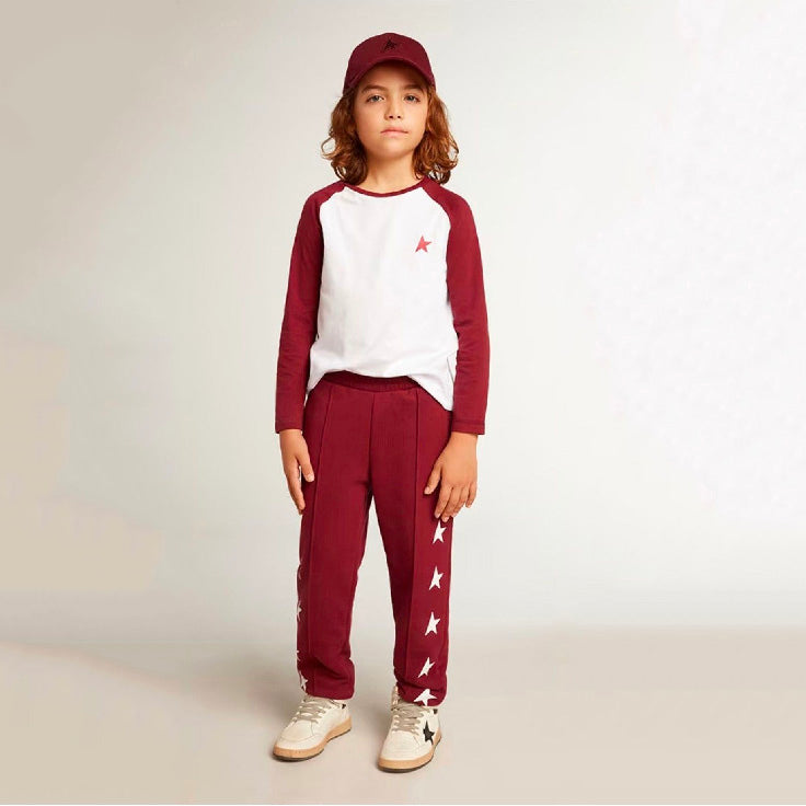 Boys & Girls Wine Cotton T-Shirt