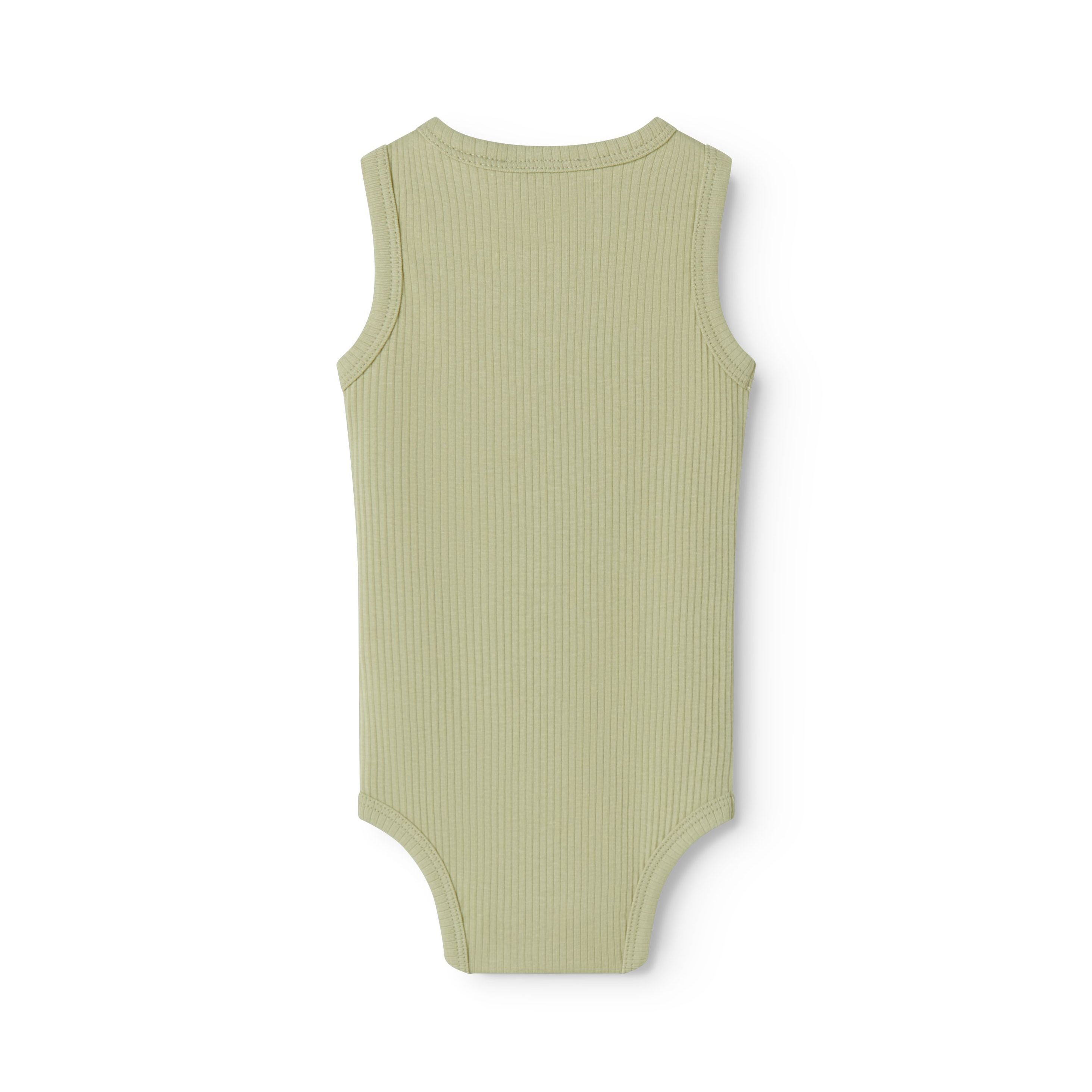 Baby Boys & Girls Light Green Cotton Babysuit