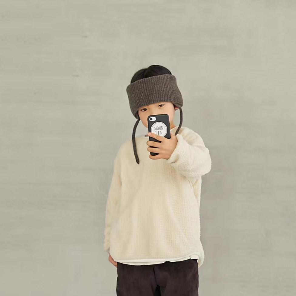 Boys & Girls Brown Wool Neck Warmer