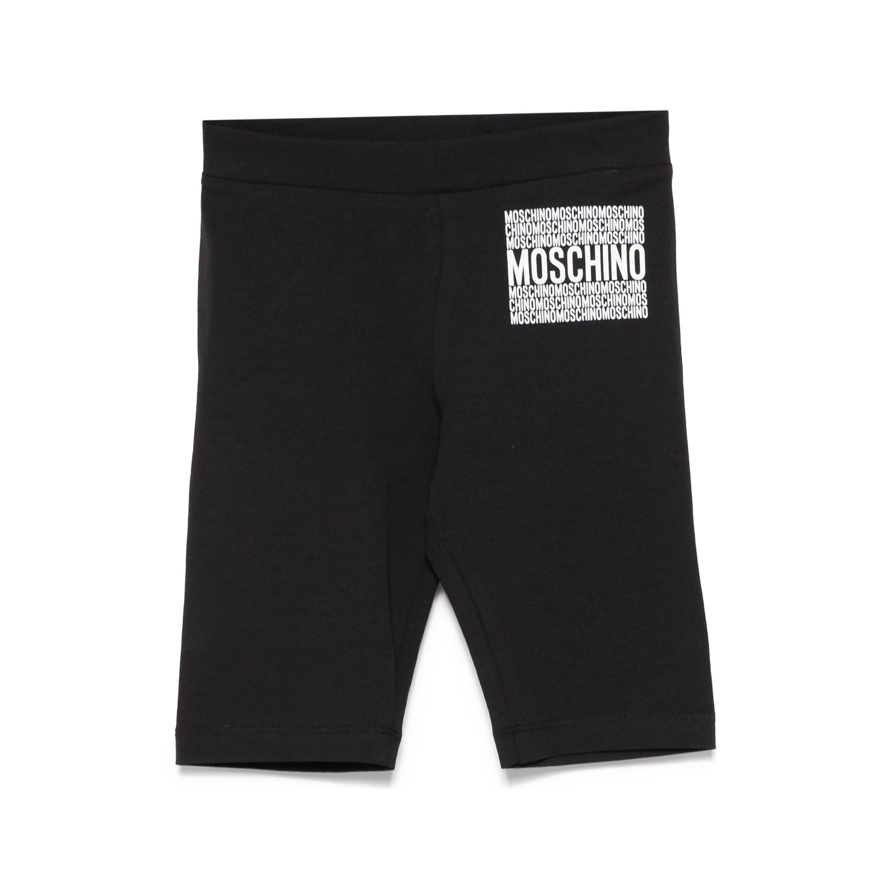 Girls Black Logo Cotton Shorts