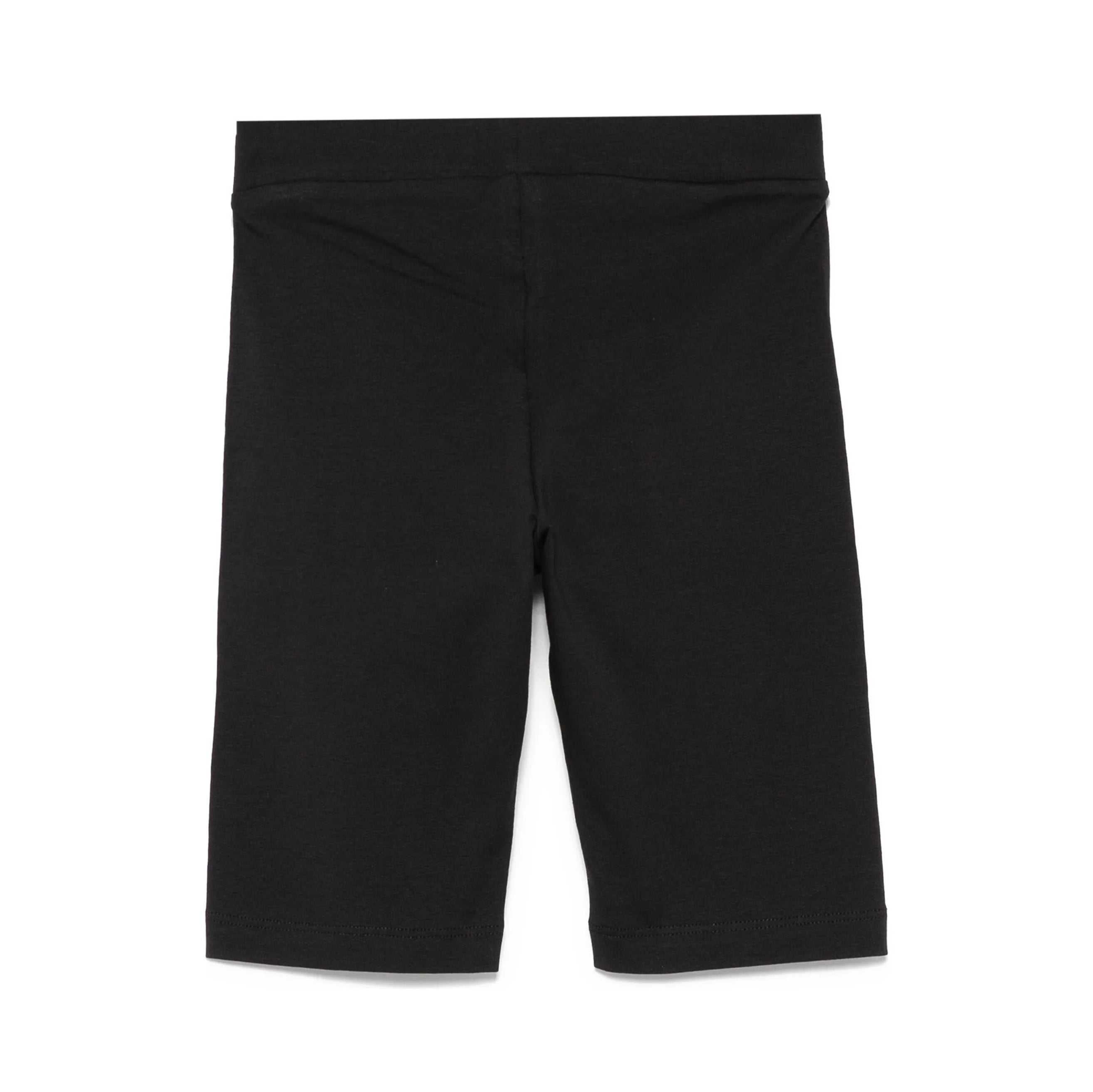 Girls Black Logo Cotton Shorts