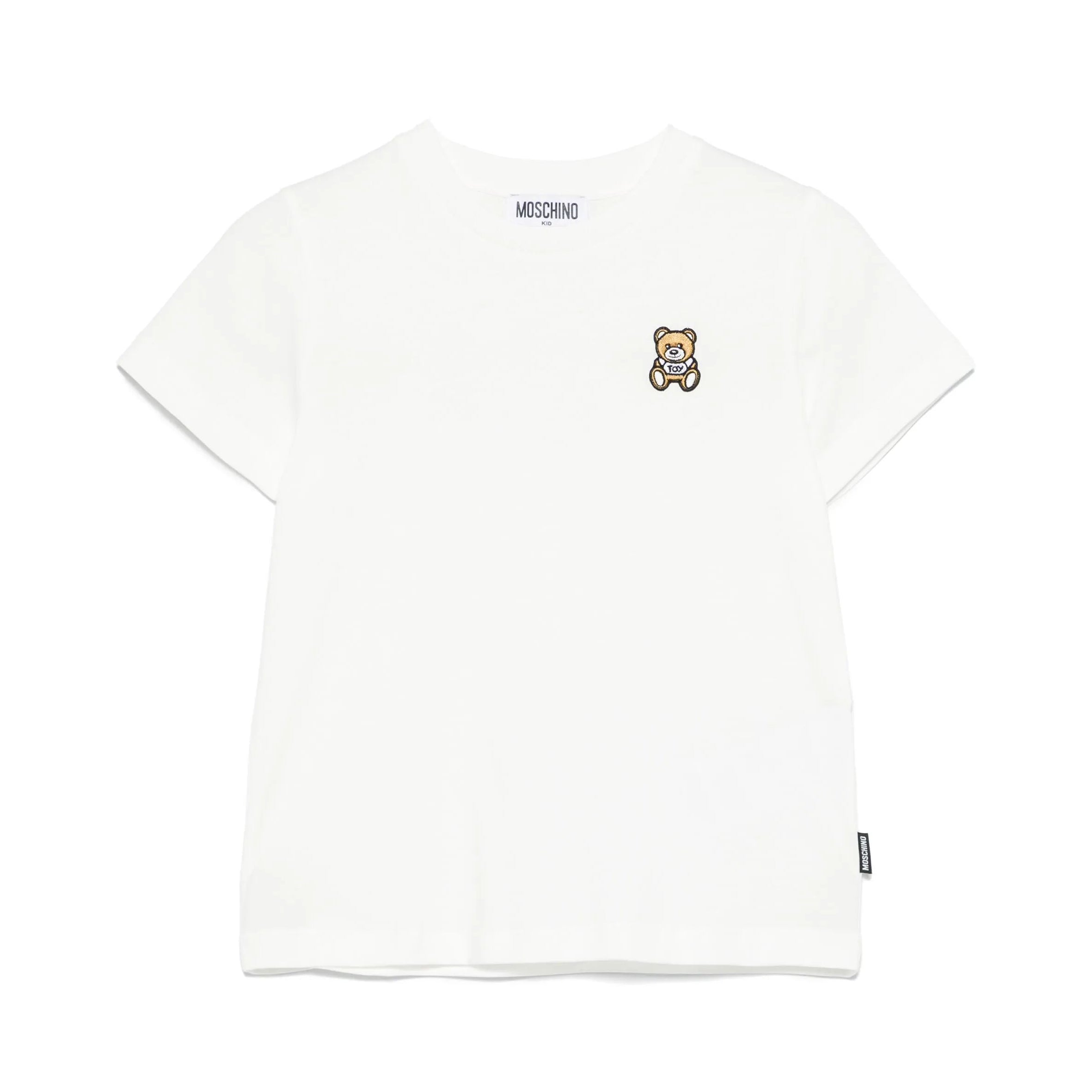 Boys & Girls White Cotton T-Shirt