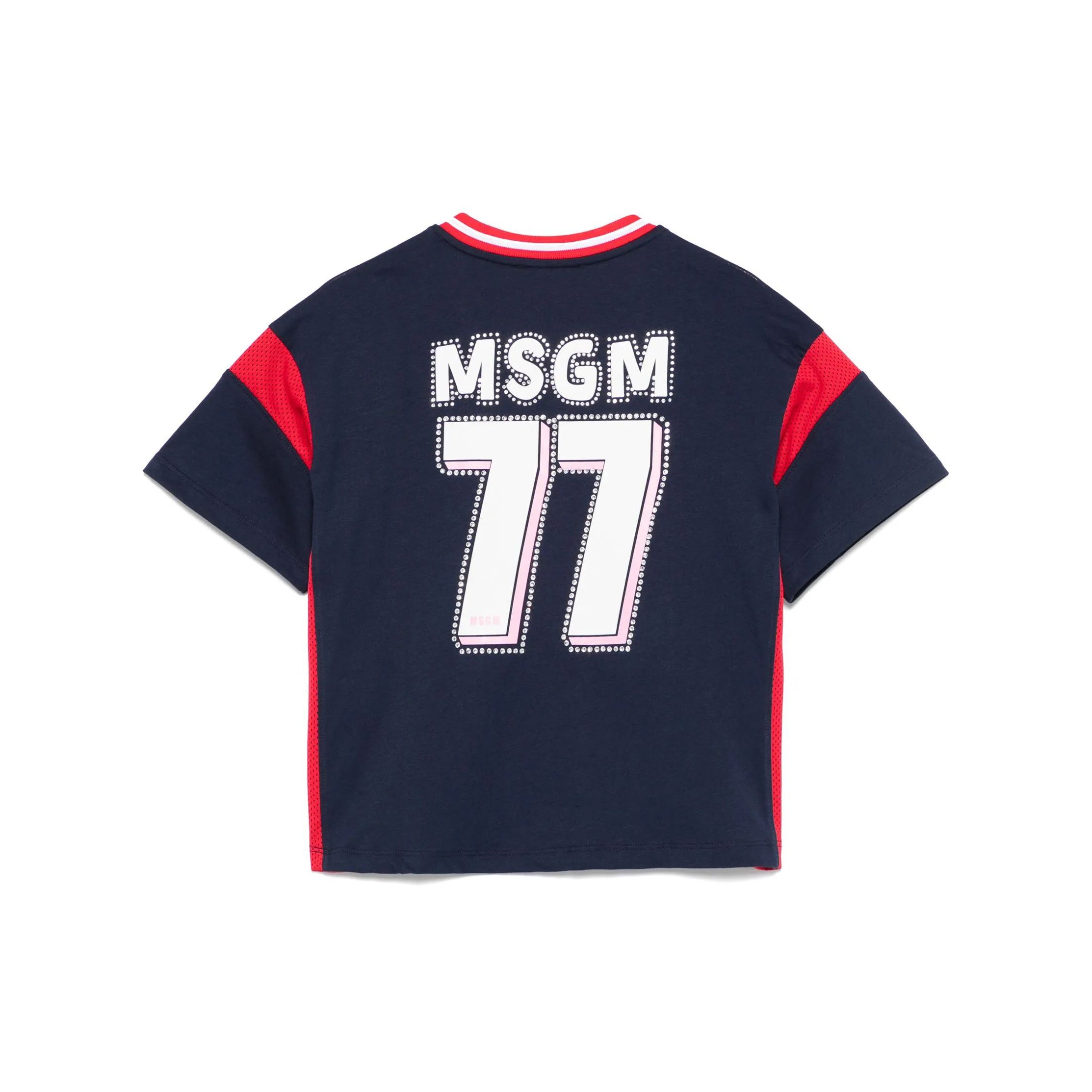 Girls Navy Cotton Jersey T-Shirt